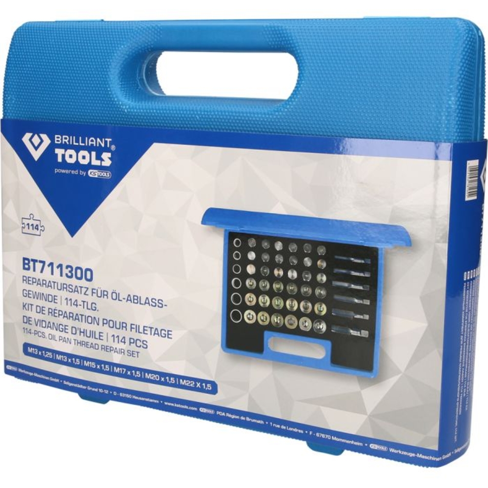 Coffret de réparation pour vis de carter d’huile 114 pcs BRILLIANT TOOLS - KS TOOLS - BT711300