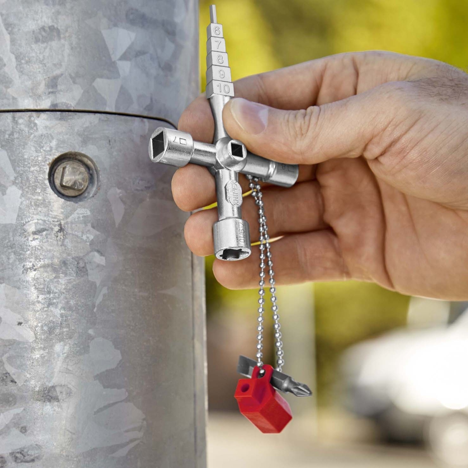 Profi-Key Clé pour systèmes de fermeture standard - 90mm - Poignées longues KNIPEX - 001104