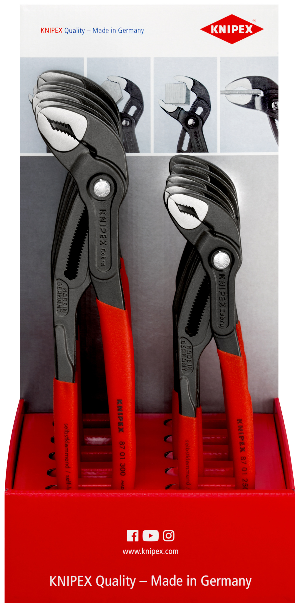 Presentoir comptoir 5 cobra 250 /5 - 300 KNIPEX - 00 18 01 V14