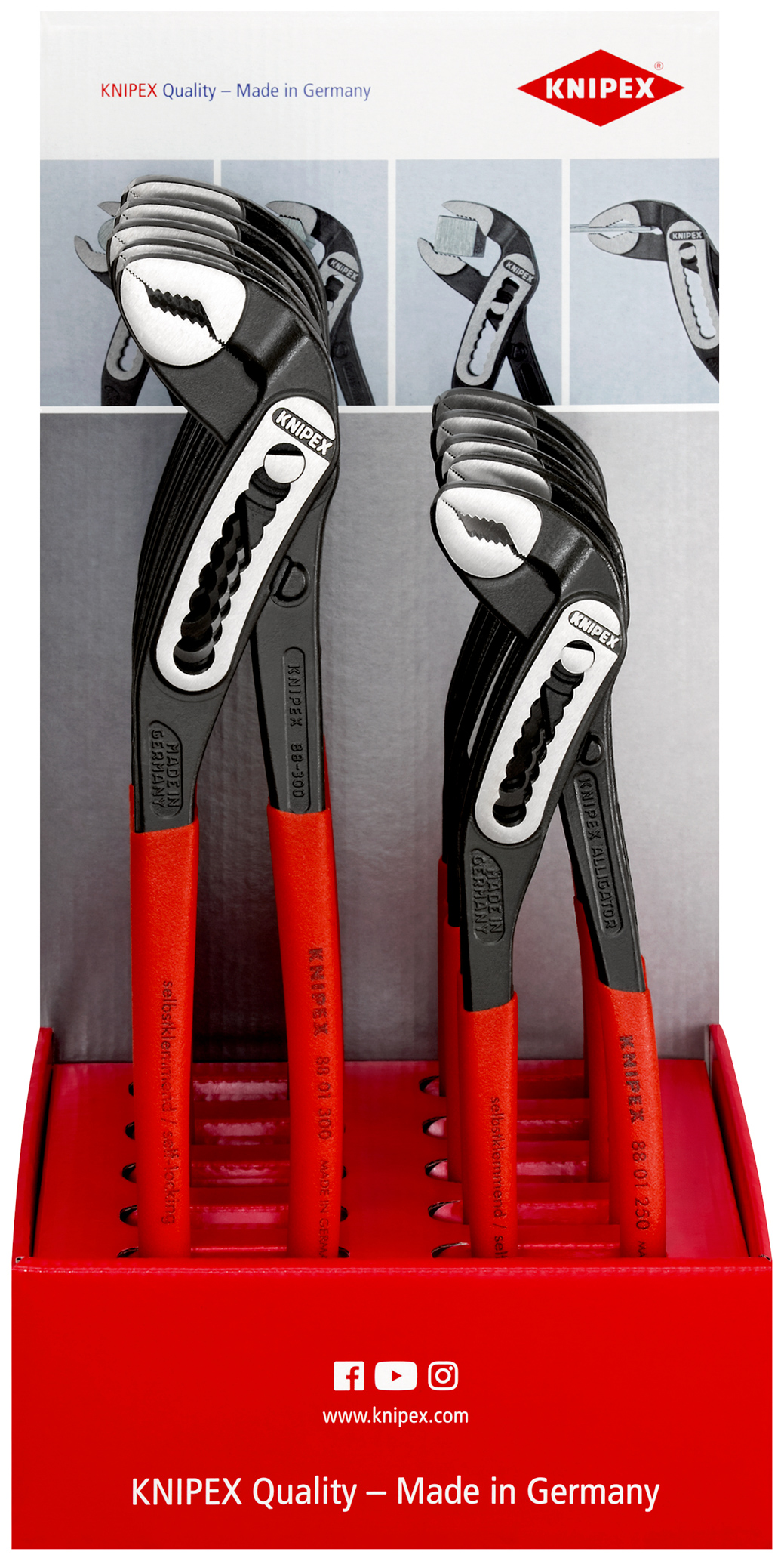 Presentoir comptoir 5 allig 250 /5 - 300 KNIPEX - 00 18 01 V15