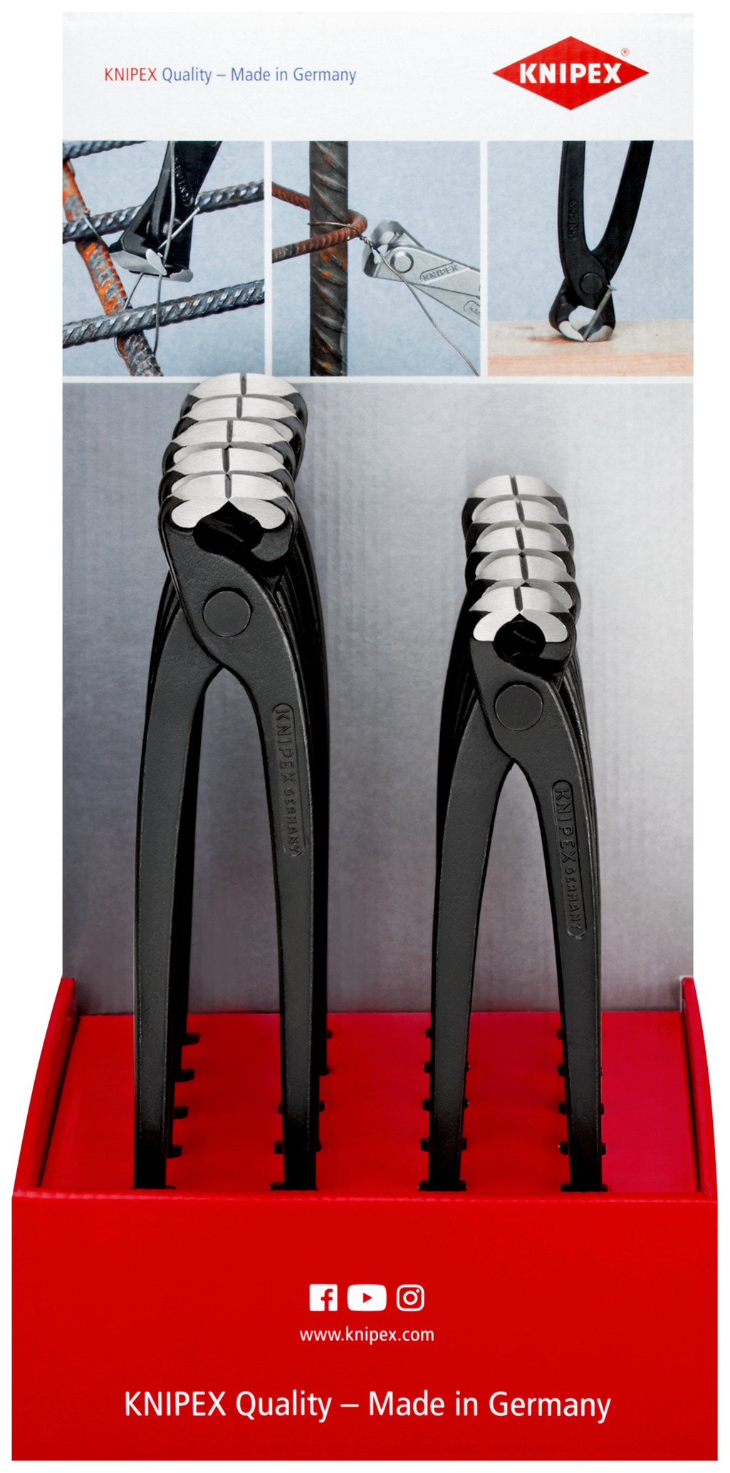 Presentoir compt tenailles 5x220 5x250mm KNIPEX - 00 18 01 V26