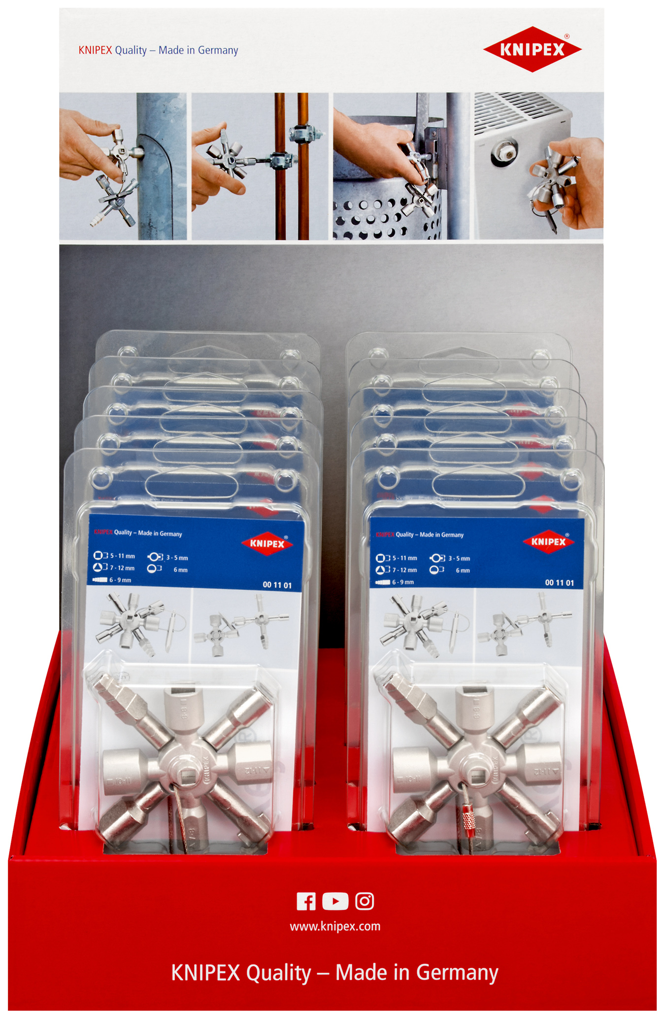 Presentoir comptoir 10 x 00 11 01 KNIPEX - 00 18 01 V28