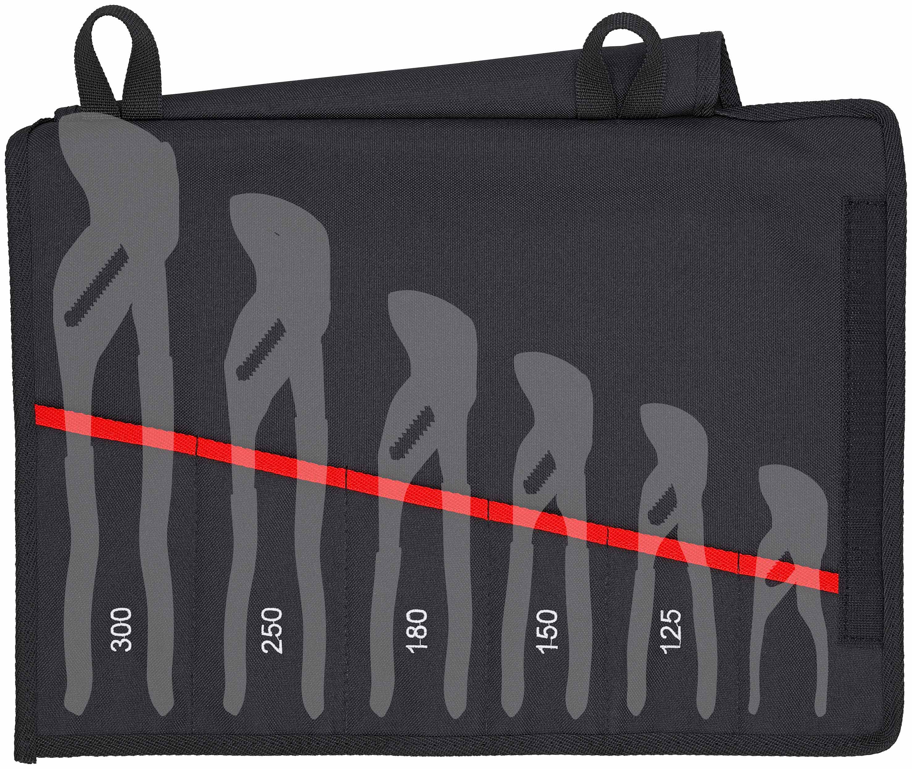 Trousse en polyester pour 5 pinces-clés - Vide - L x H: 430 x 325mm KNIPEX - 001955S4LE