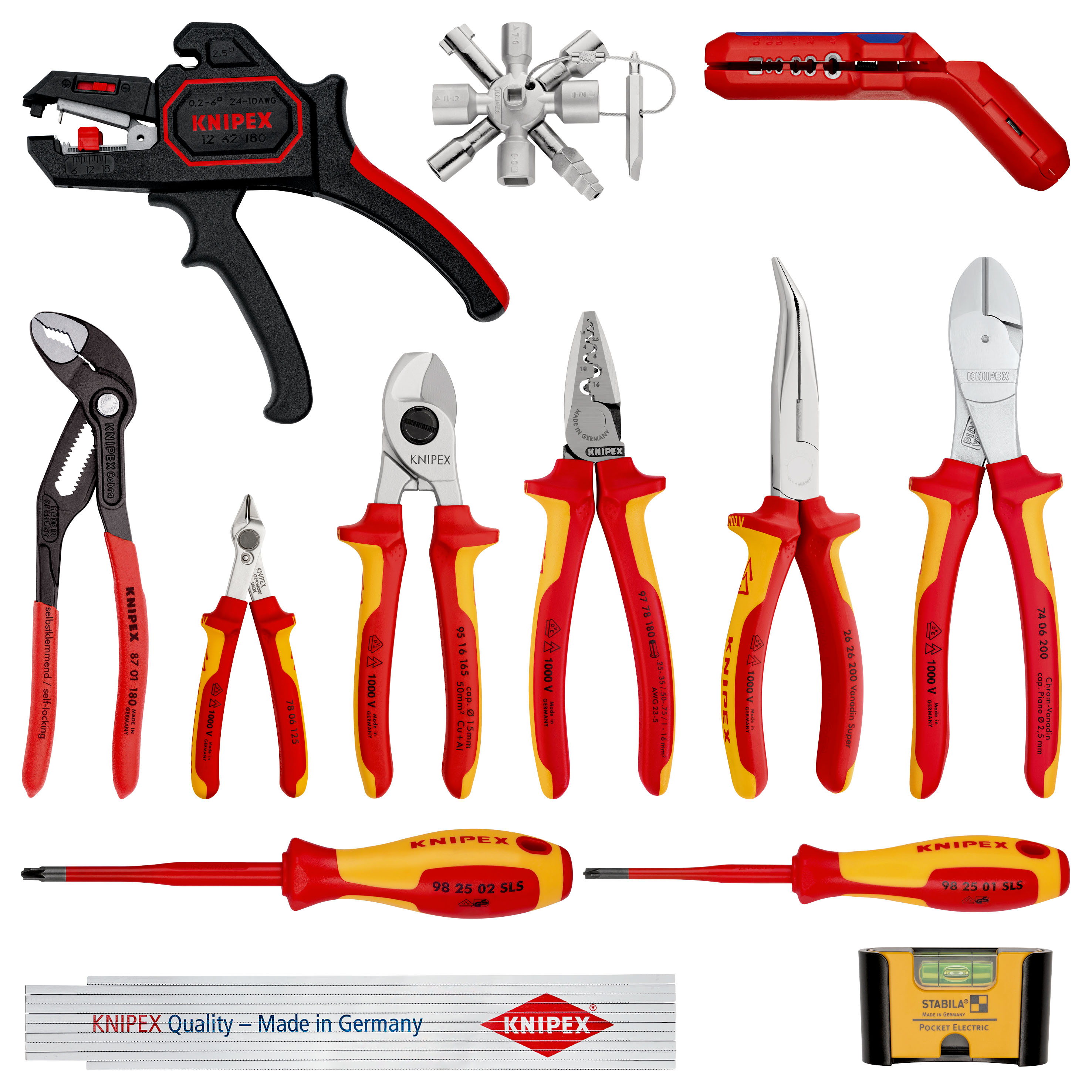 Lot d'extension pour assortiments électricité 13 outils - 7 outils isolés 1000V KNIPEX - 002090V02