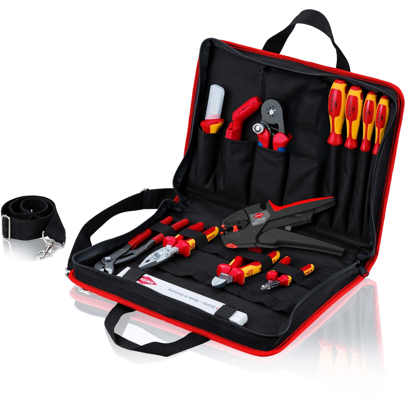 Trousse à outils Compacte assortiment pinces et tounevis pour électricien KNIPEX - 002111