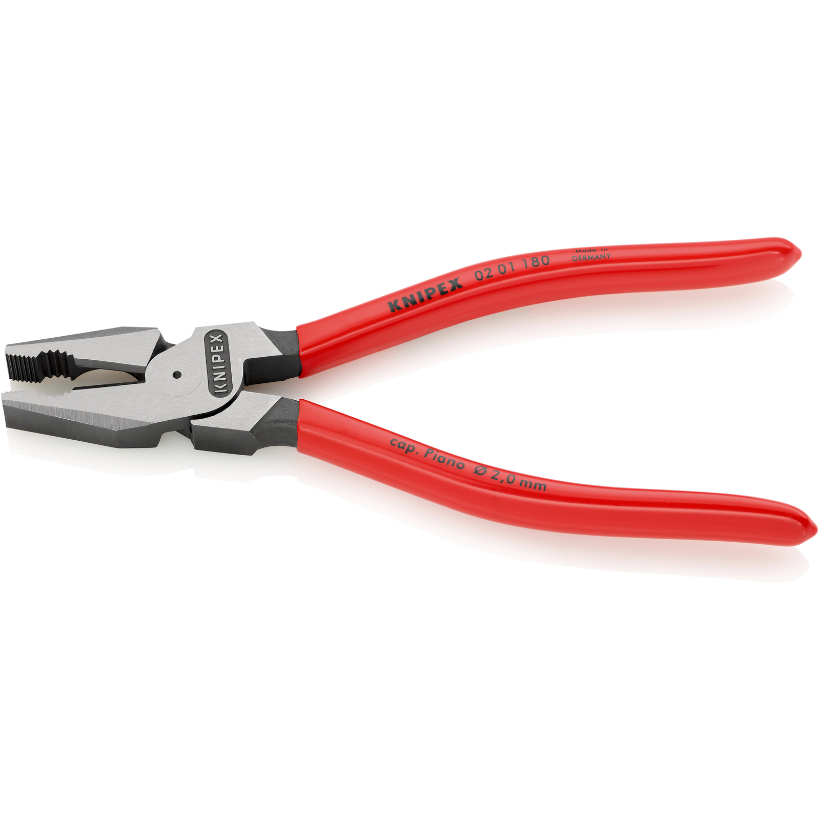 Pince universelle à forte démultiplication 180mm - Gainage PVC KNIPEX - 0201180