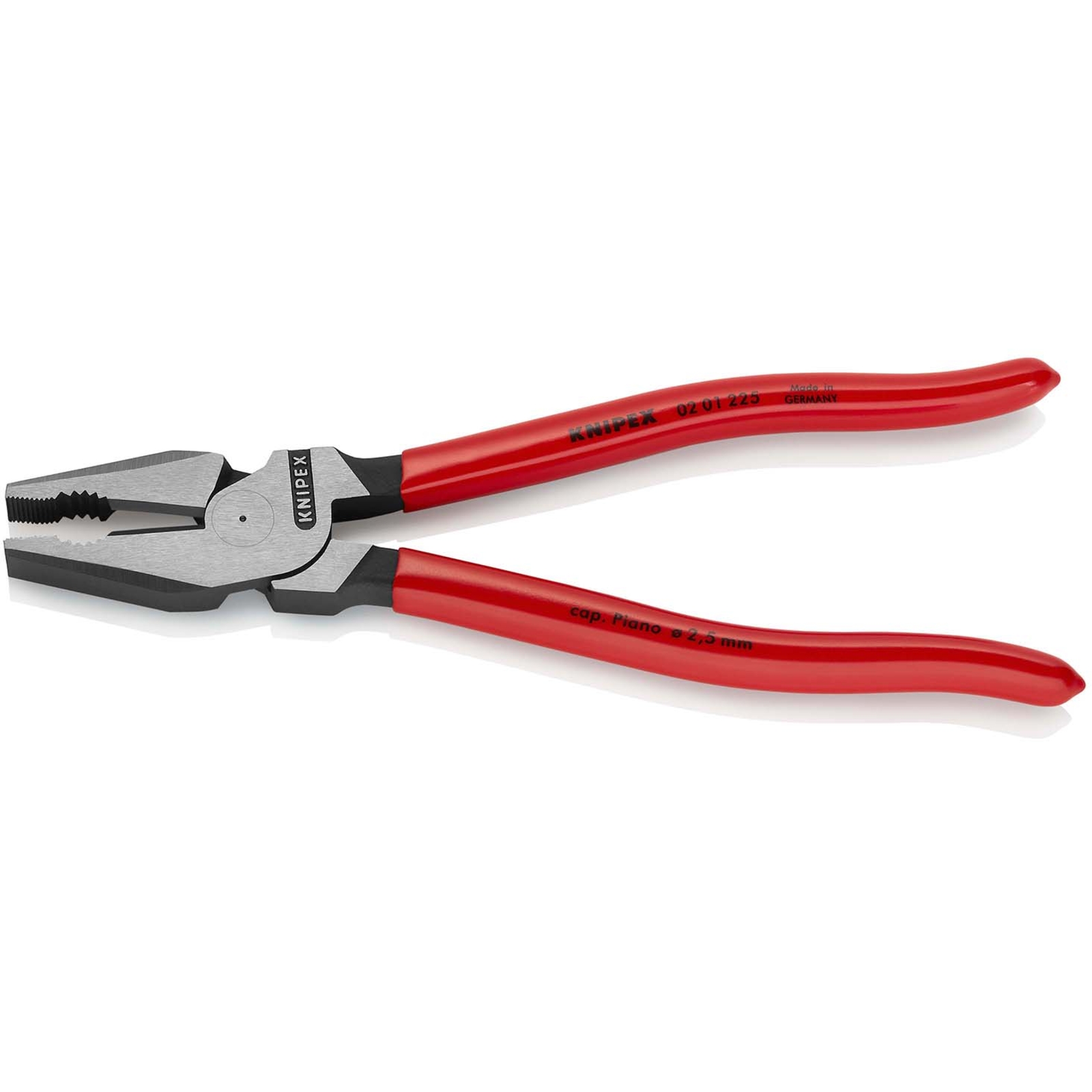 Pince universelle à forte démultiplication 225mm - Gainage PVC KNIPEX - 0201225