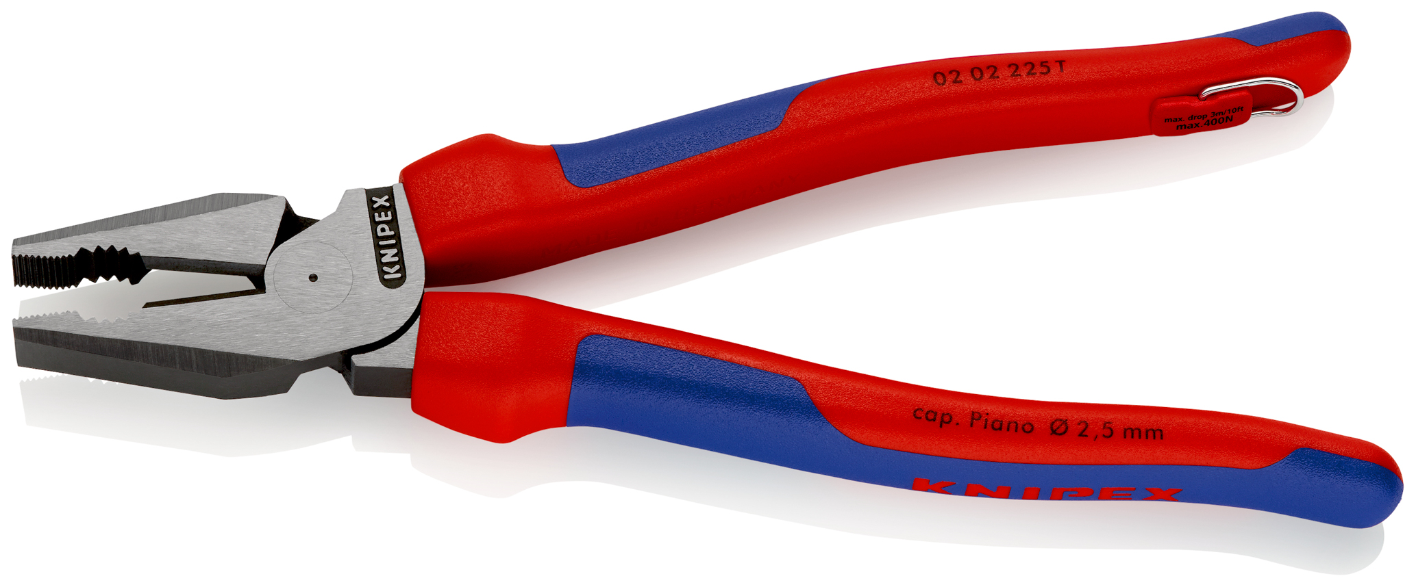 Pince univ fte demultip. 225mm antichute KNIPEX - 02 02 225 T