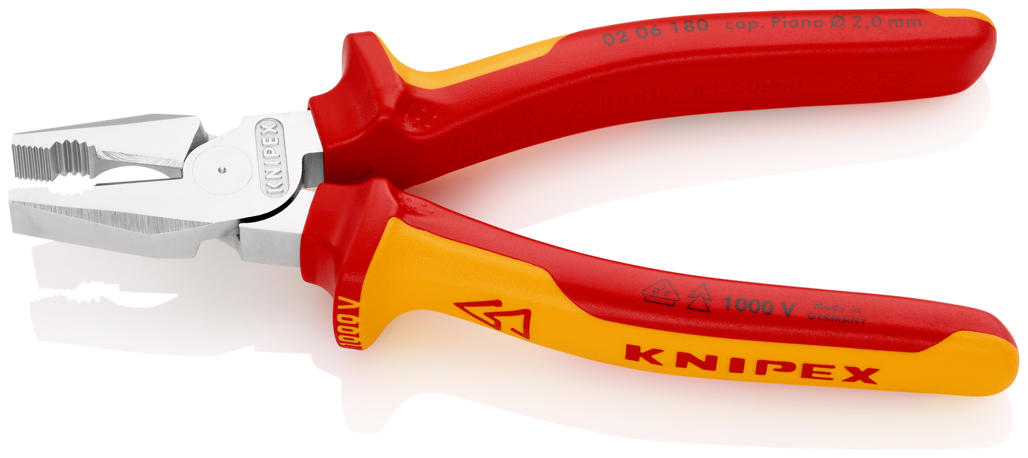 Pince universel demultip 200mm chr 1000v KNIPEX - 02 06 180 SB