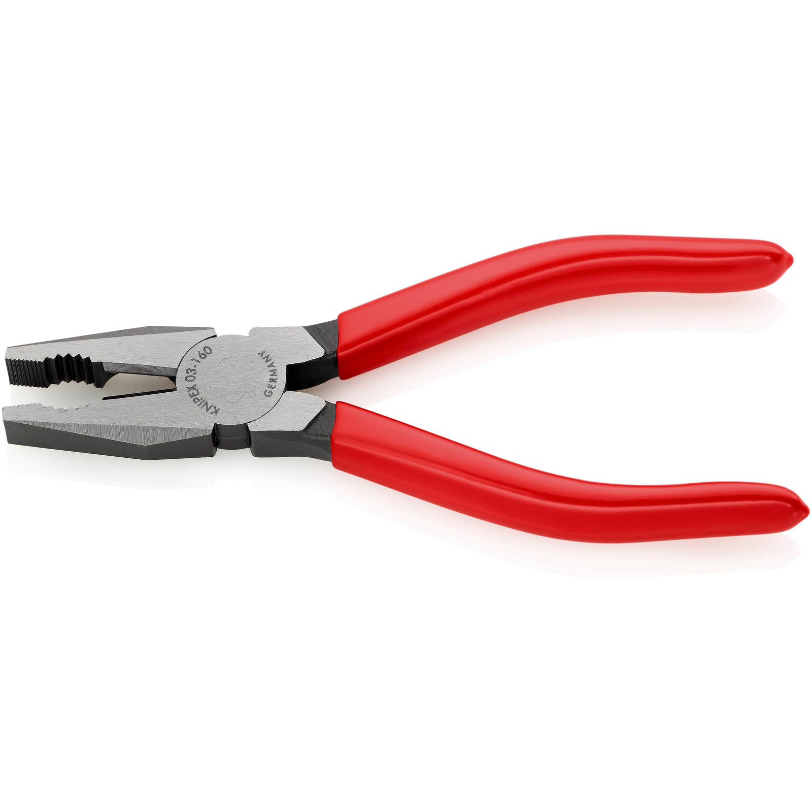 Pince universelle 160mm avec tranchant - Gainage PVC - Tête polie KNIPEX - 0301160
