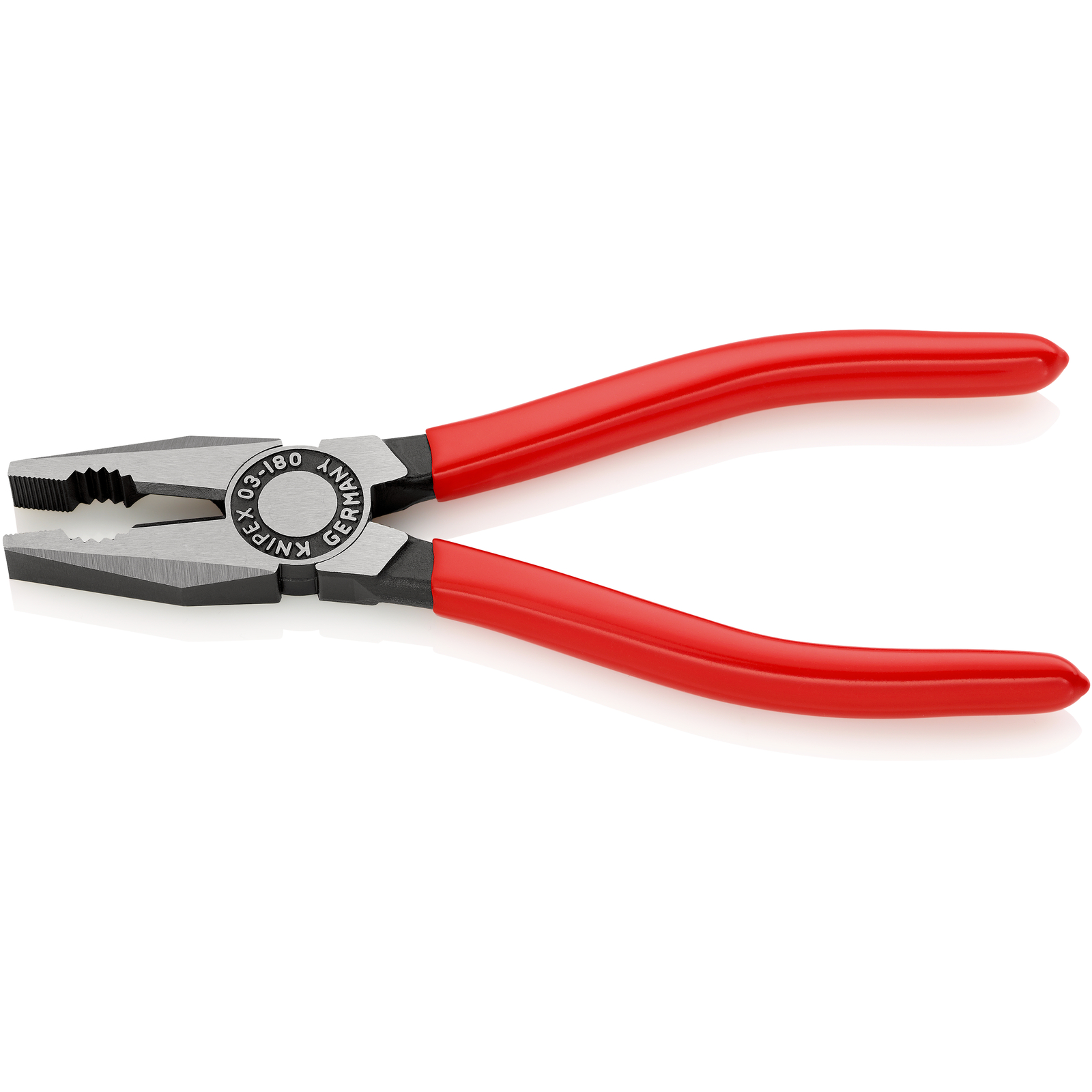 Pince universelle 180mm avec tranchant - Gainage PVC - Tête polie KNIPEX - 0301180
