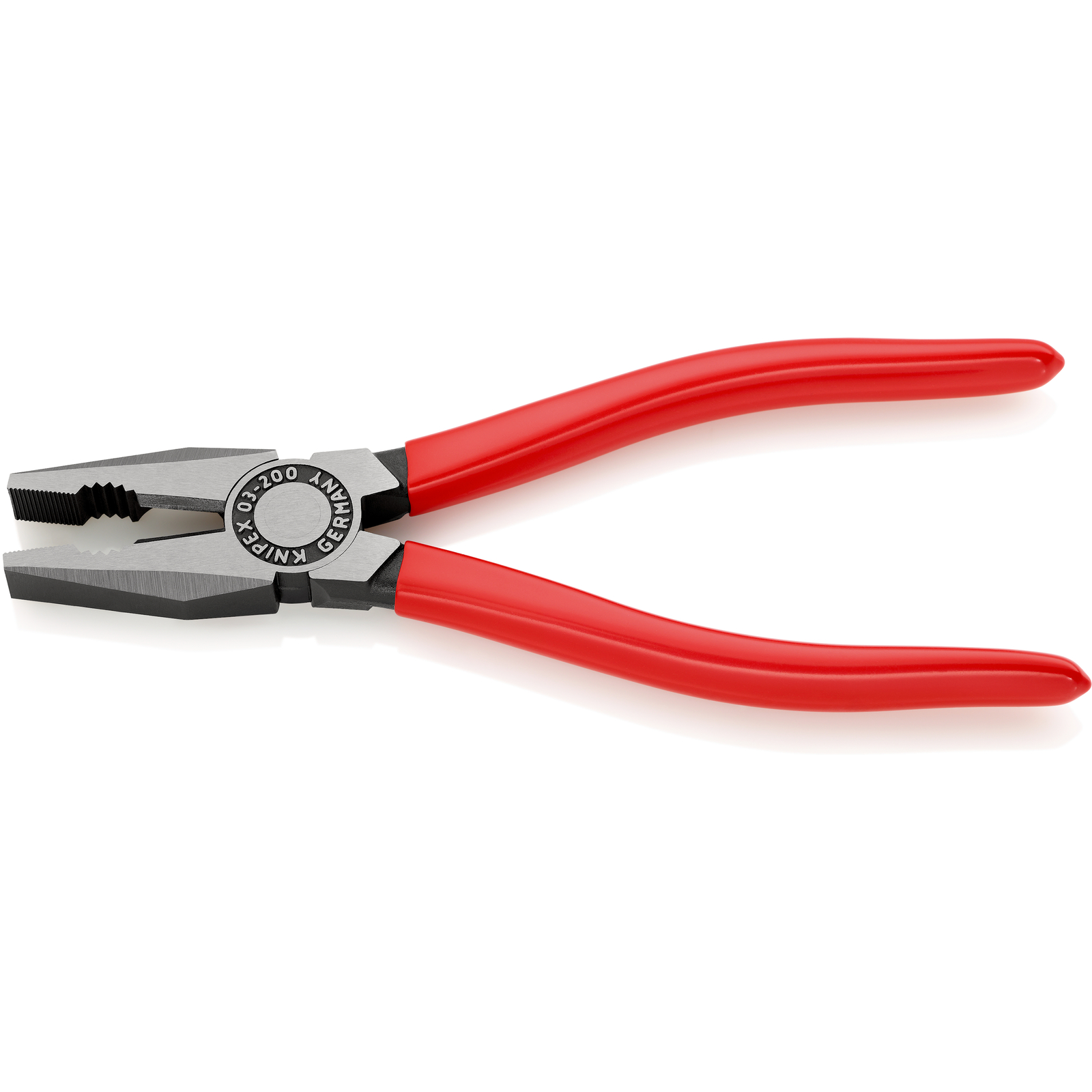 Pince universelle 200mm avec tranchant - Gainage PVC - Tête polie KNIPEX - 0301200