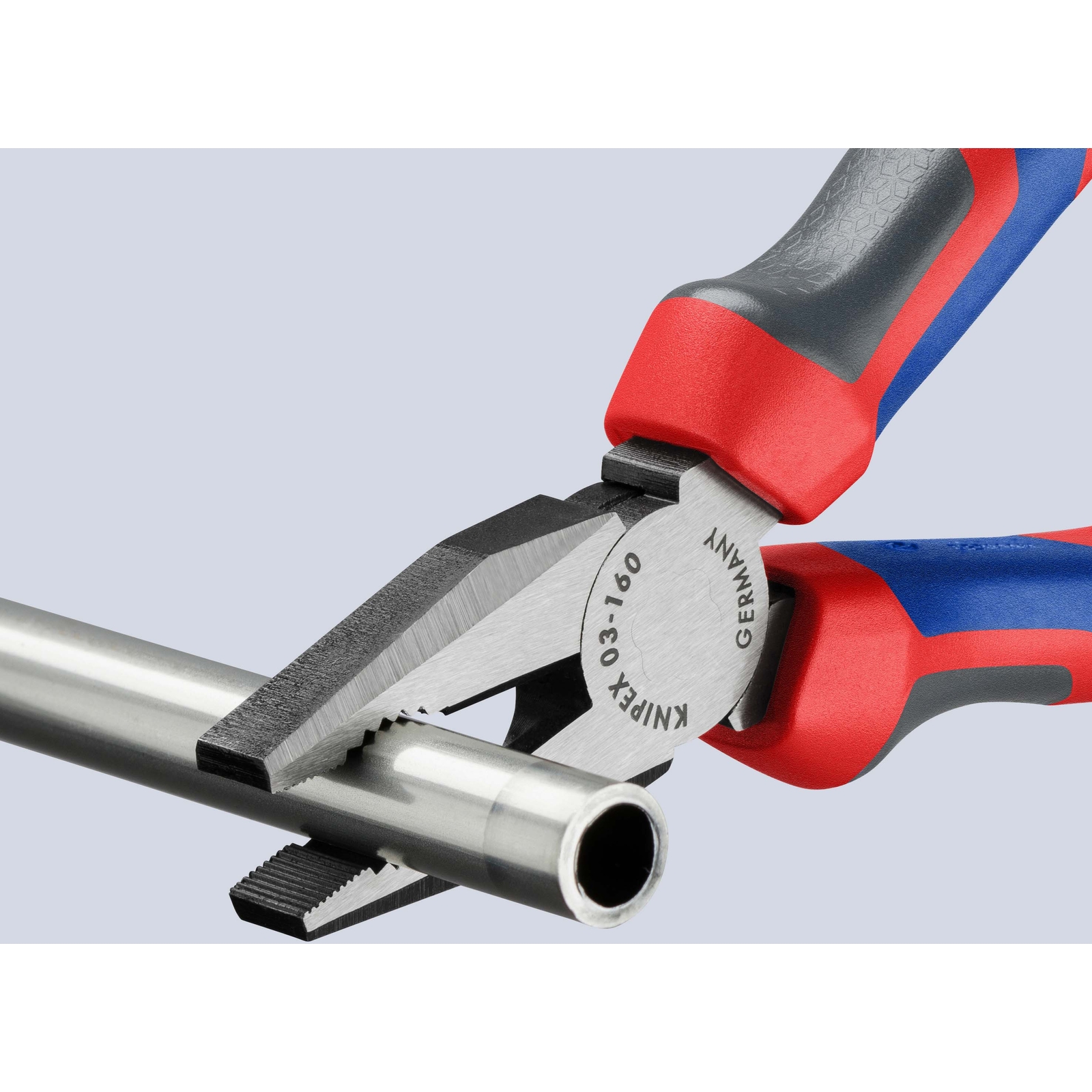 Pince universelle 160mm avec tranchant - Bi-matière - Tête polie KNIPEX - 0302160