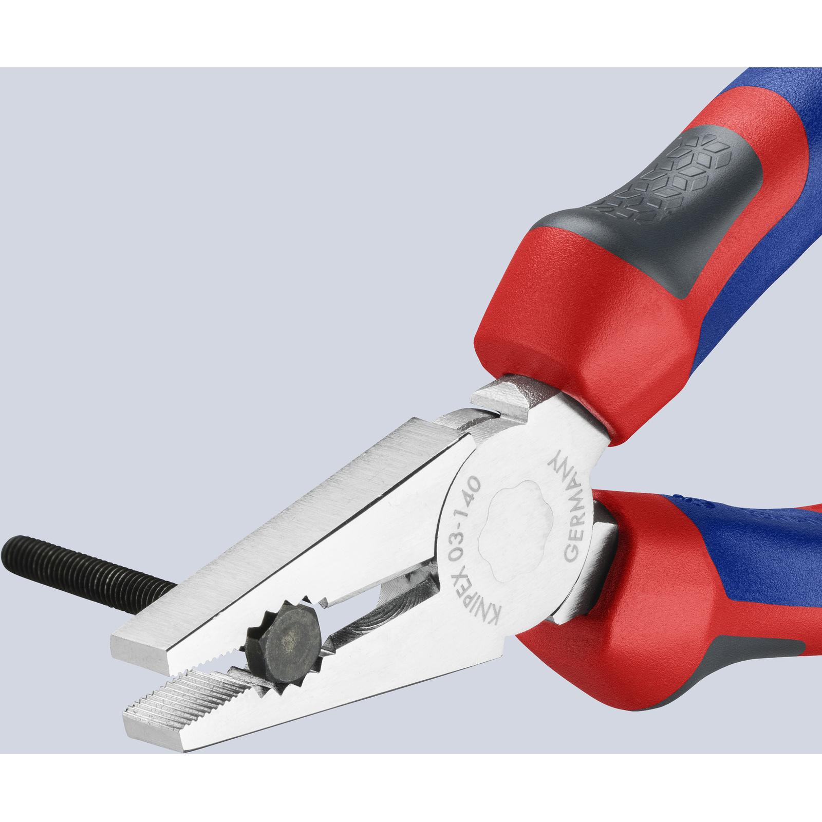 Pince universelle 140mm avec tranchant - Bi-matière - Chromée KNIPEX - 0305140