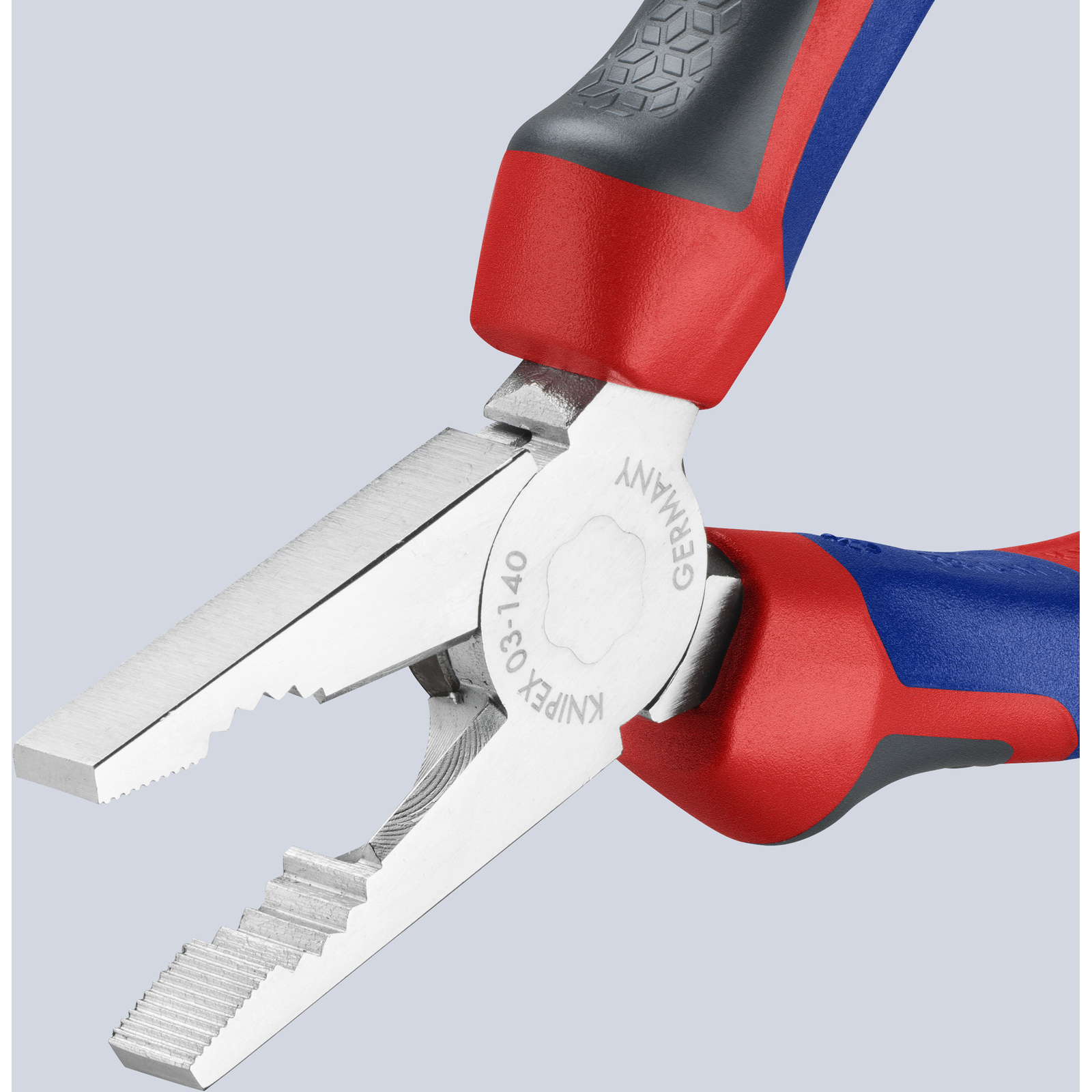 Pince universelle 140mm avec tranchant - Bi-matière - Chromée KNIPEX - 0305140