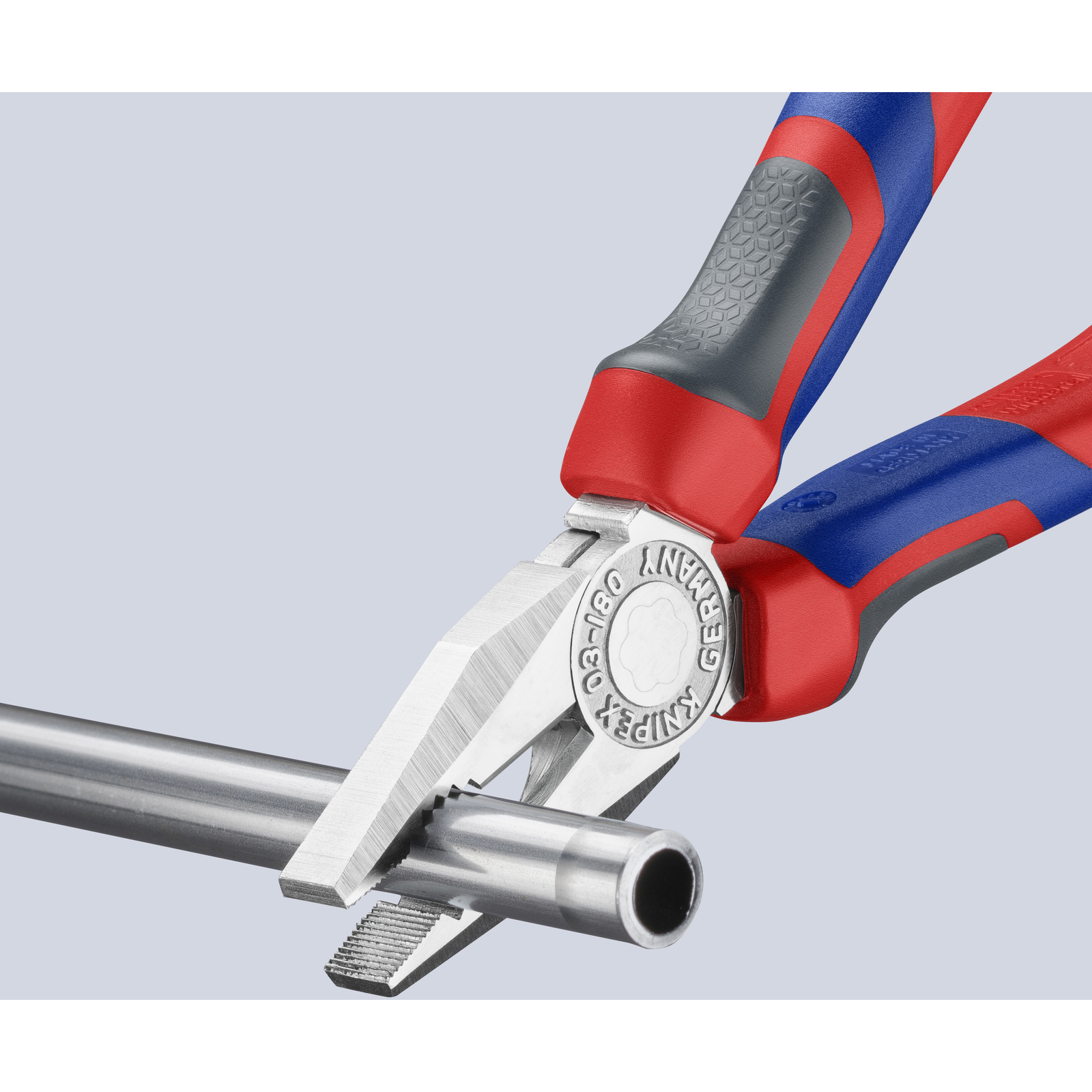 Pince universelle 180mm avec tranchant - Tri-matière - Chromée KNIPEX - 0305180