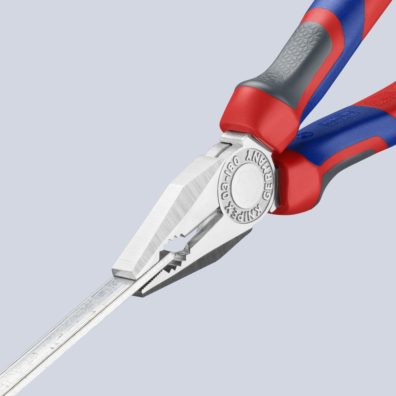 Pince universelle 180mm avec tranchant - Tri-matière - Chromée KNIPEX - 0305180