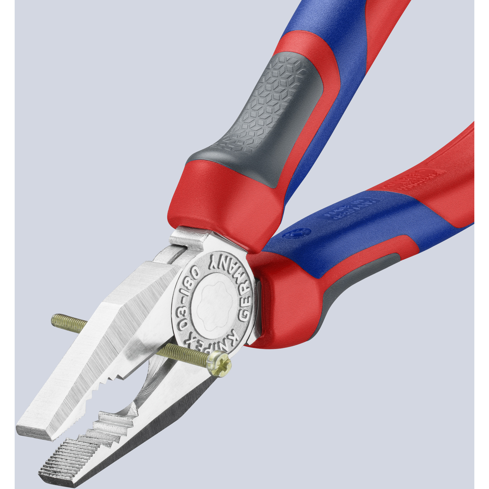 Pince universelle 180mm avec tranchant - Tri-matière - Chromée KNIPEX - 0305180