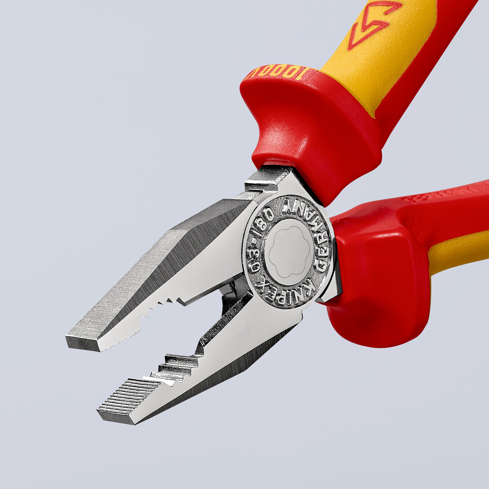 Pince universelle 160mm avec tranchant - Bi-matière - Chromée - Isolée 1000V KNIPEX - 0306160