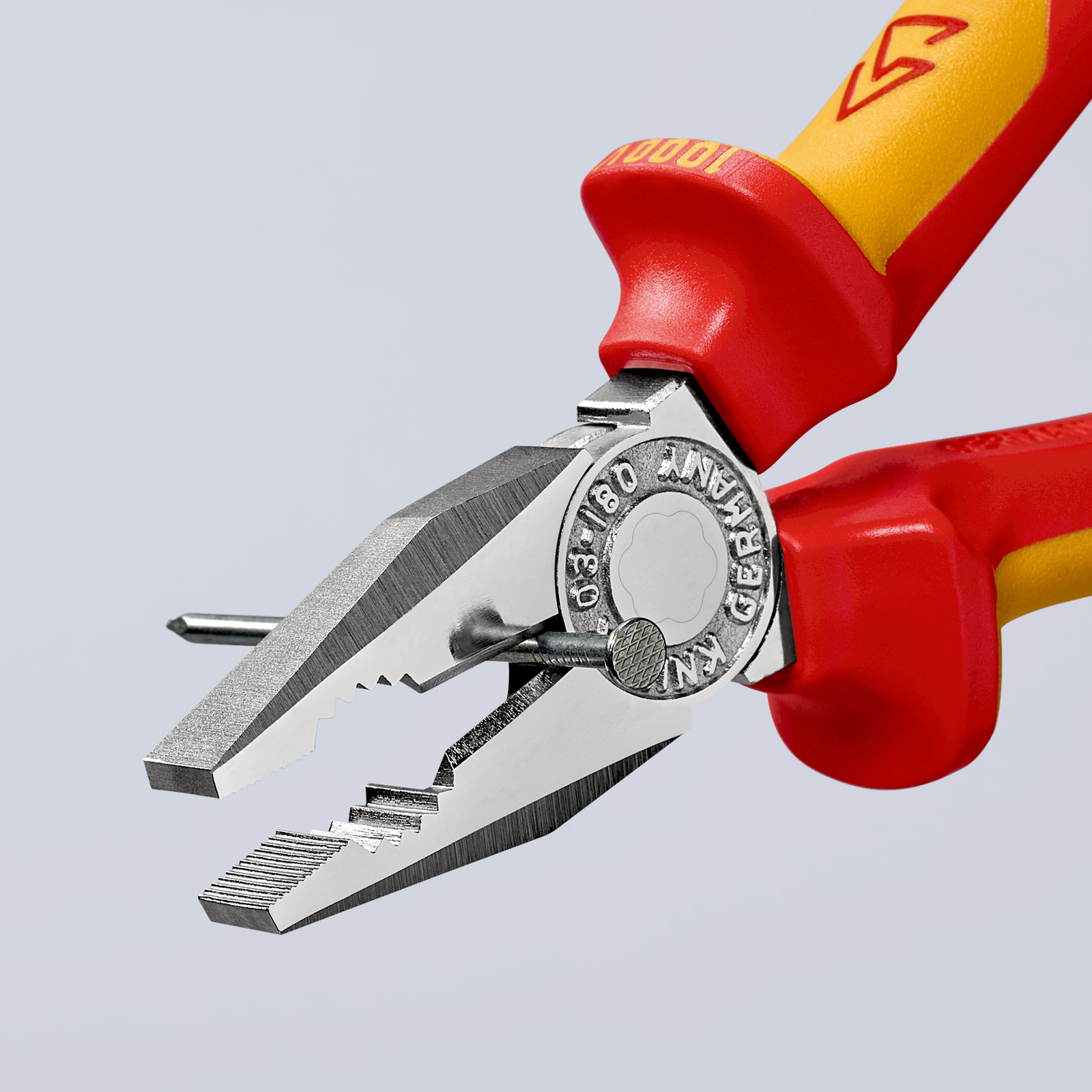 Pince universelle 160mm avec tranchant - Bi-matière - Chromée - Isolée 1000V KNIPEX - 0306160