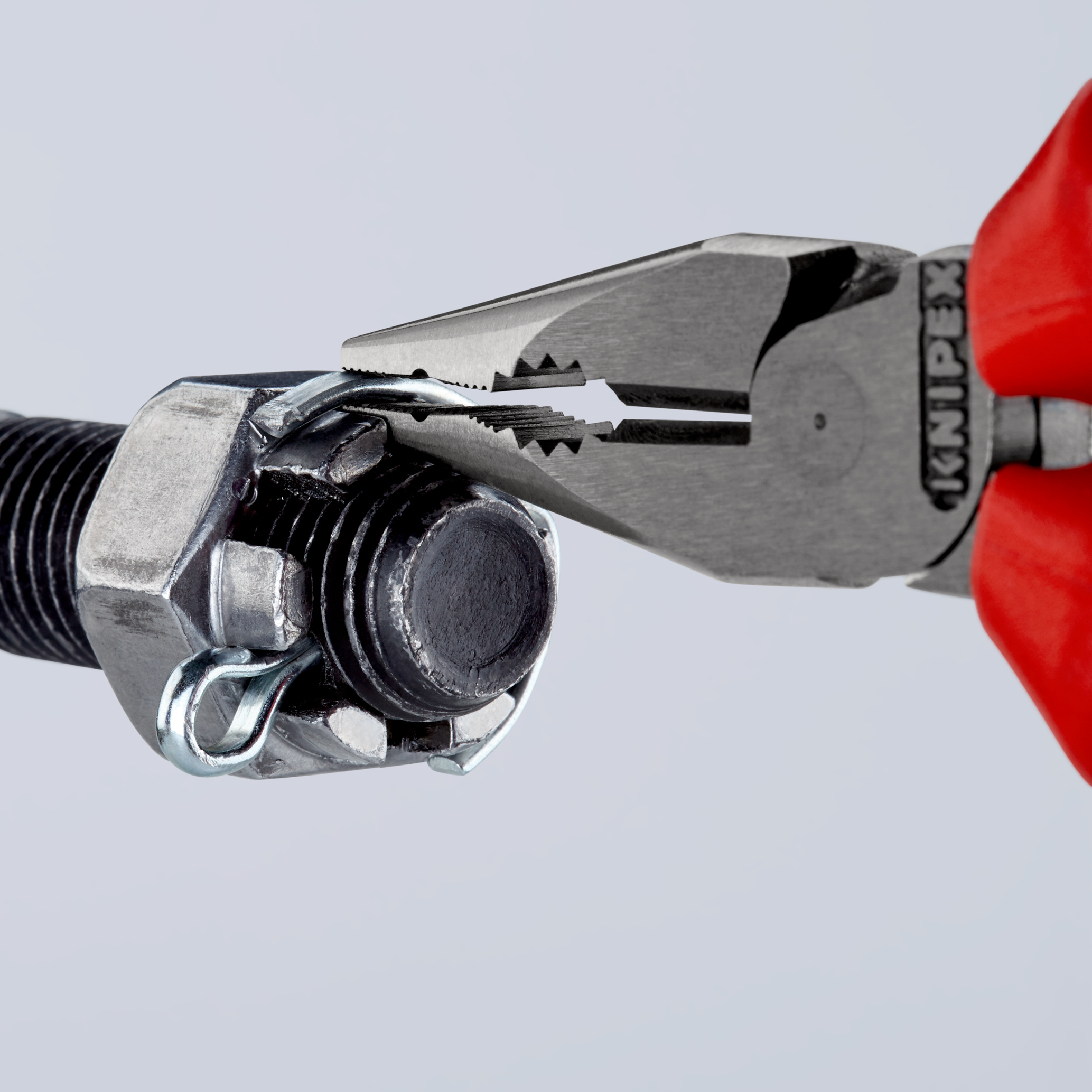 Pince univers. 1/2 ronde 145mm antichute KNIPEX - 08 22 145 T BK