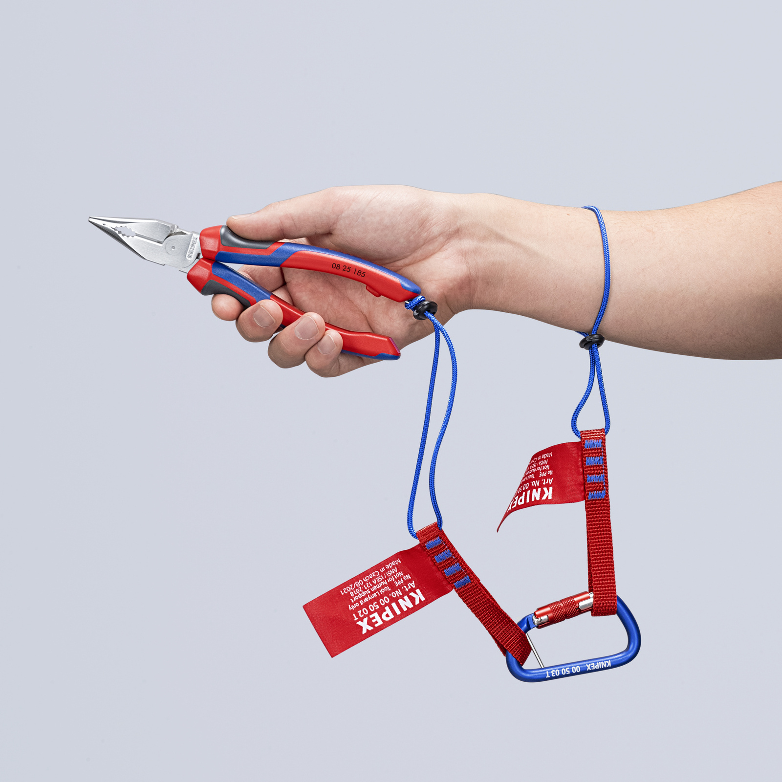 Pince universelle multifonctions 185mm avec tranchant - Tri-matière KNIPEX - 0825185