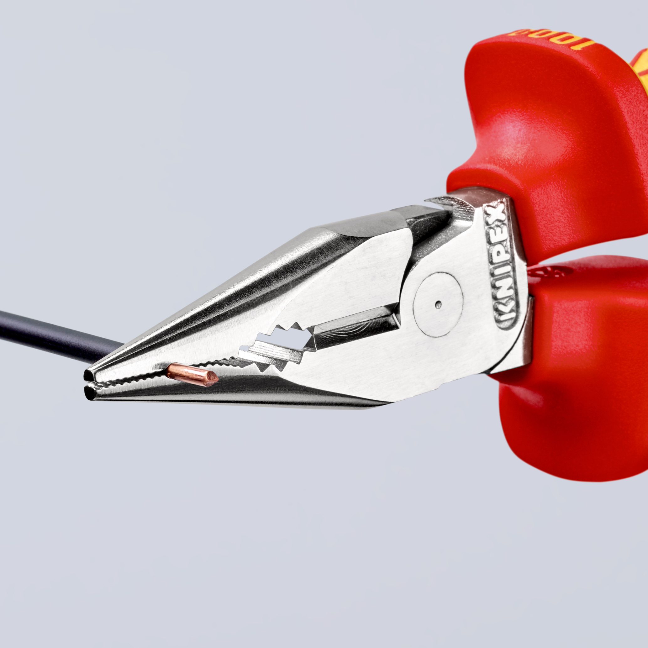 Pince 1/2 ronde 145mm chrom 1000v antich KNIPEX - 08 26 145 T BK