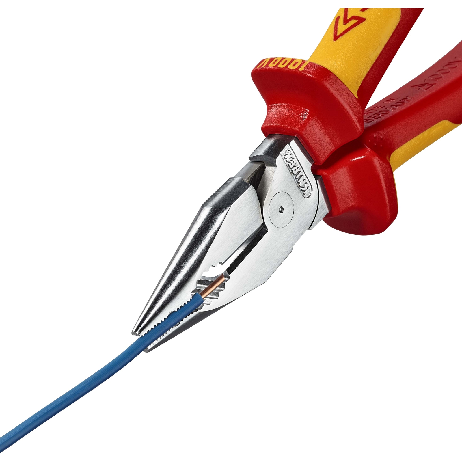 Pince universelle 185mm avec tranchant - Bi-matière - Chromée - Isolée 1000V KNIPEX - 0826185