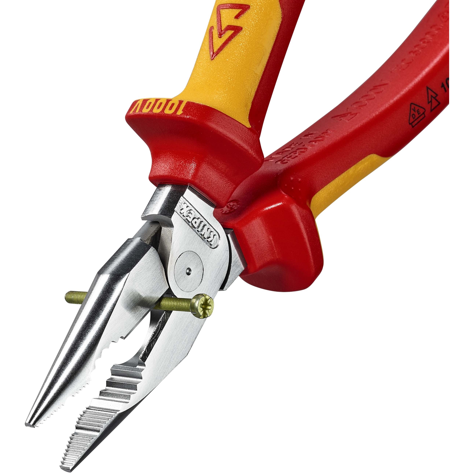 Pince universelle 185mm avec tranchant - Bi-matière - Chromée - Isolée 1000V KNIPEX - 0826185