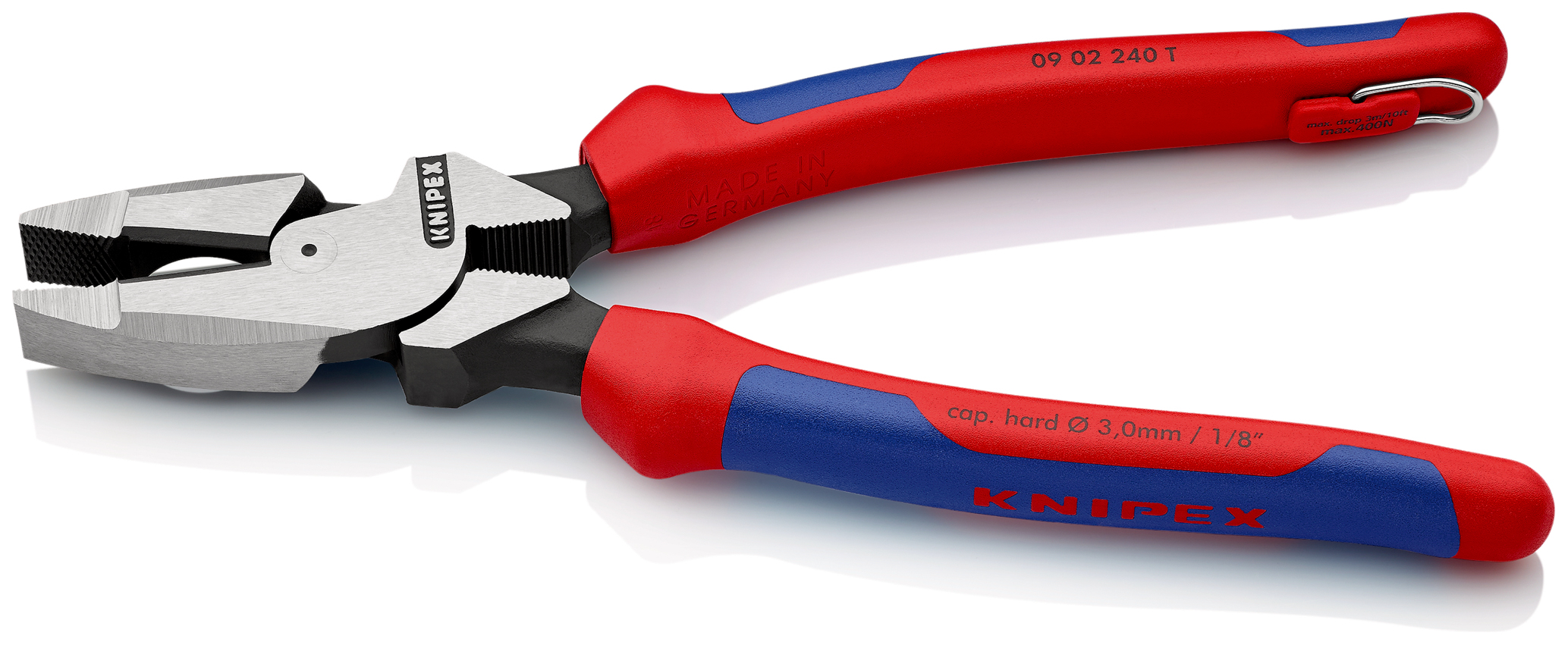 Pince univers. lineman 240mm antichute KNIPEX - 09 02 240 T BK