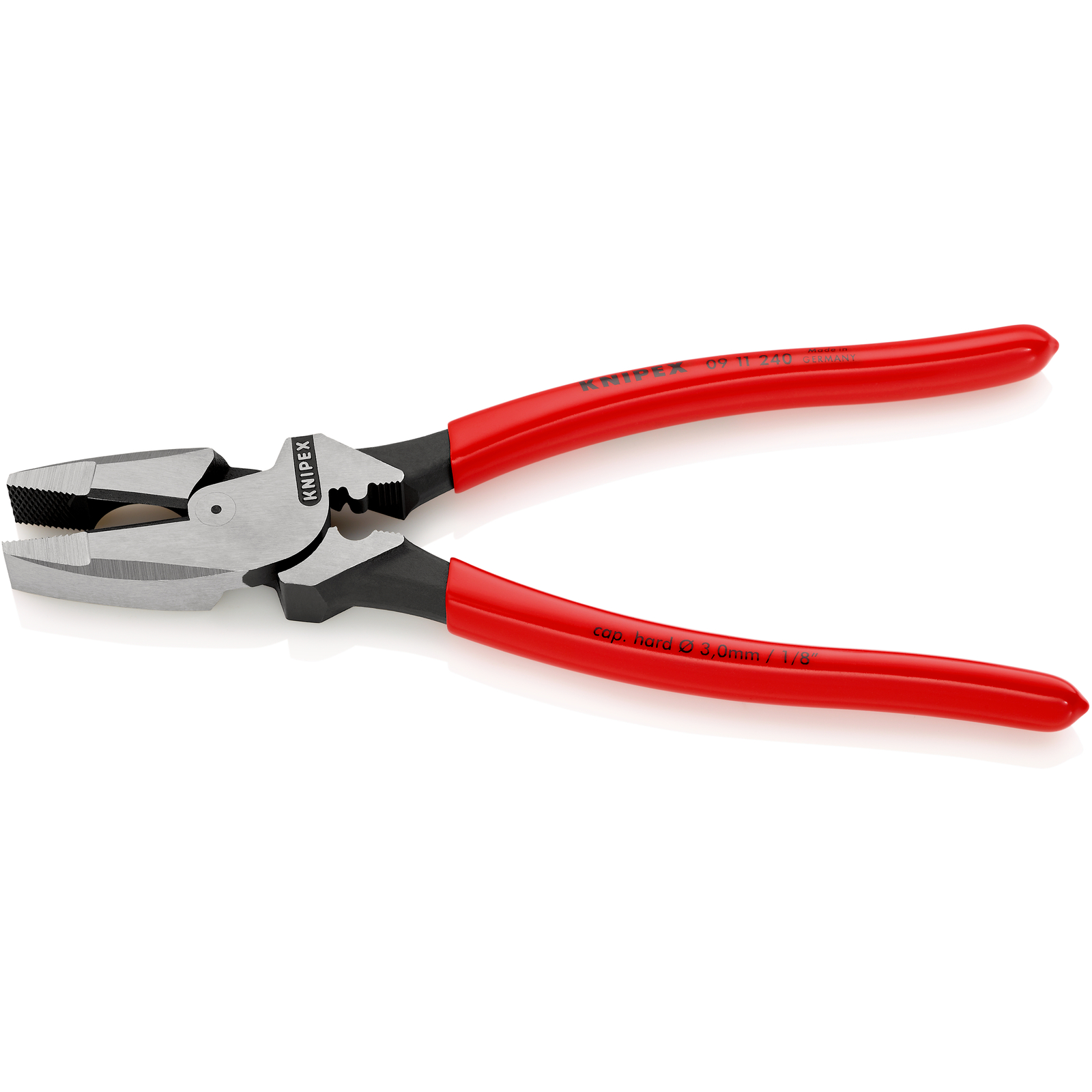 Pince universelle Linesman's 240mm avec tranchant et sertissage - Gainage PVC KNIPEX - 0911240