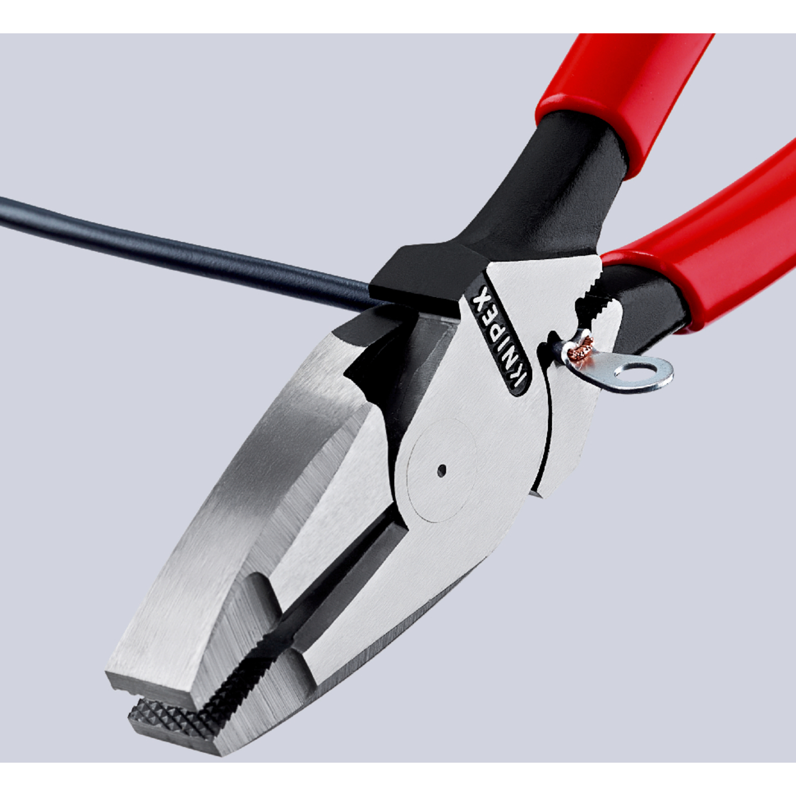 Pince universelle Linesman's 240mm avec tranchant et sertissage - Gainage PVC KNIPEX - 0911240