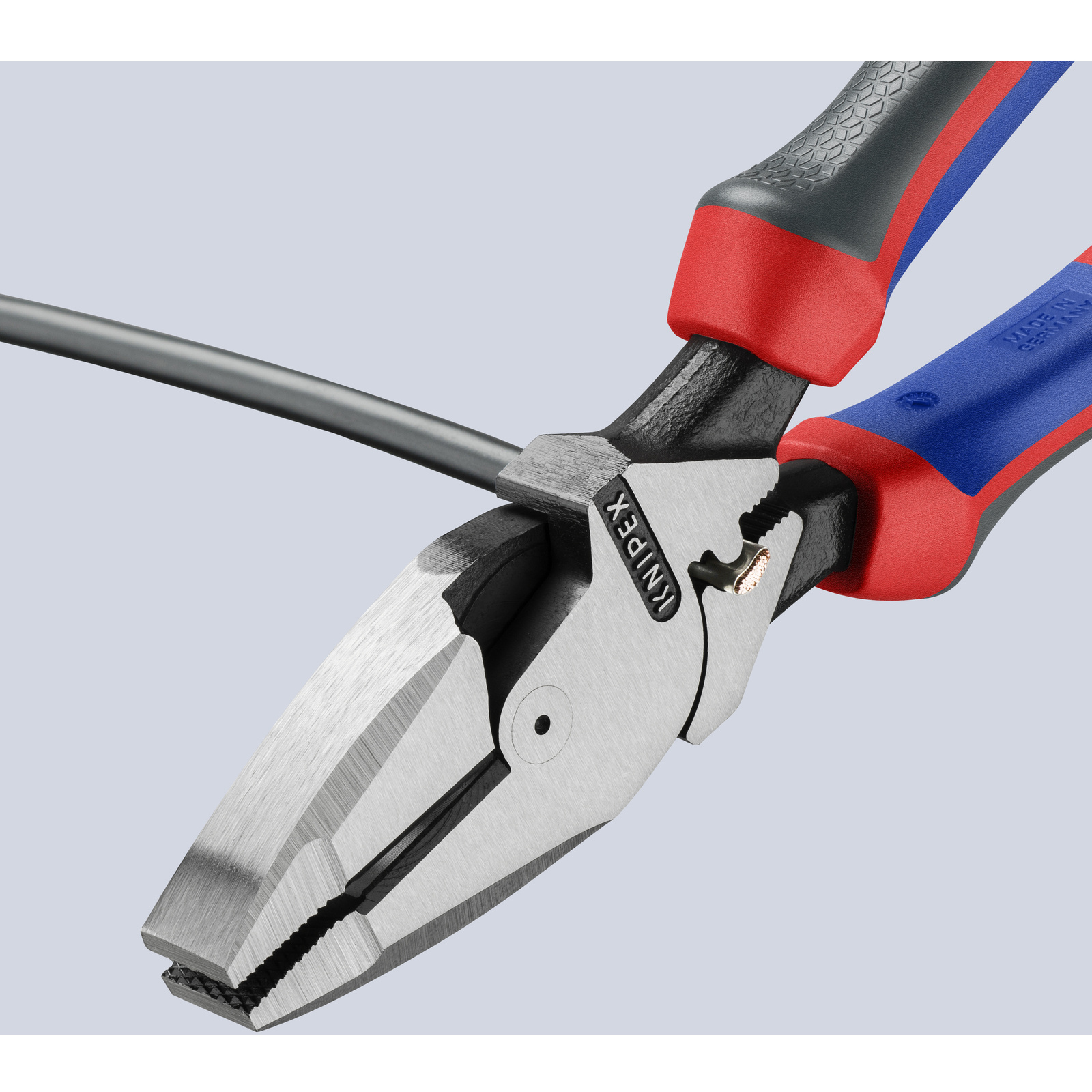 Pince universelle Linesman's 240mm avec tranchant et sertissage - Bi-matière KNIPEX - 0912240