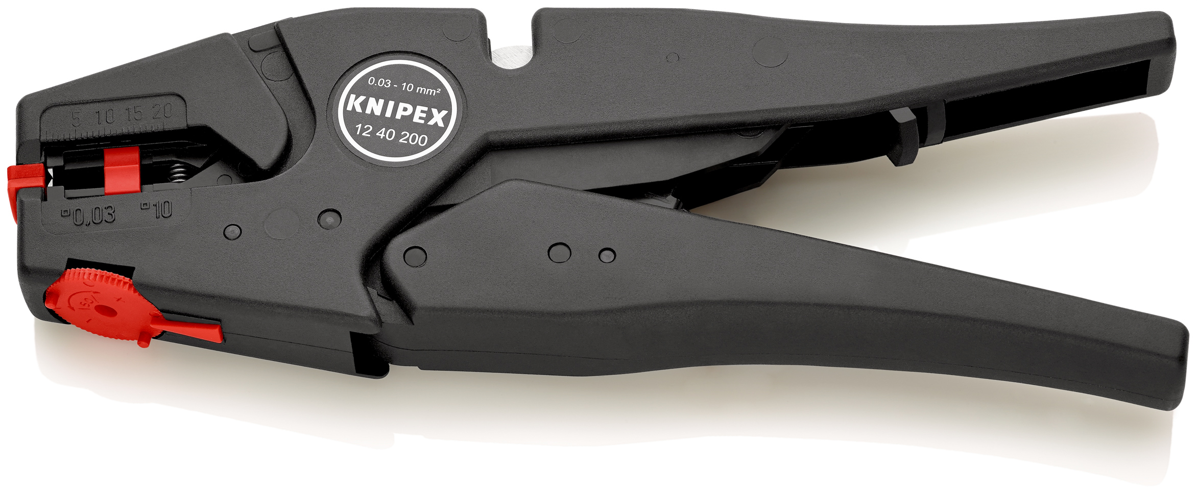 Pince à dénuder auto-ajustable 0,03 à 10 mm² - Boitier ABS - Poids faible KNIPEX - 1240200