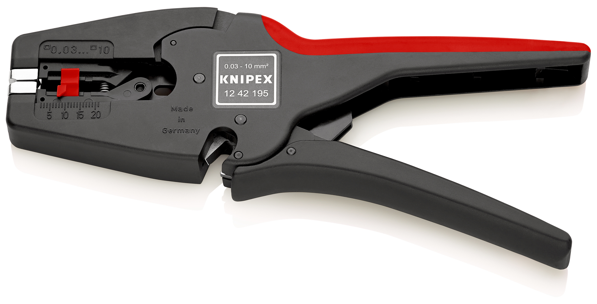Pince à dénuder MultiStrip 10 automatique 0,03 à 10mm² Boitier ABS Poids faible KNIPEX - 1242195