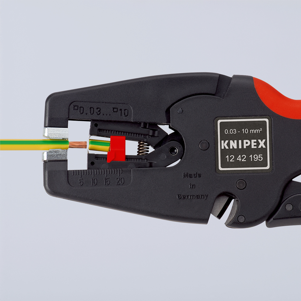 Pince à dénuder MultiStrip 10 automatique 0,03 à 10mm² Boitier ABS Poids faible KNIPEX - 1242195