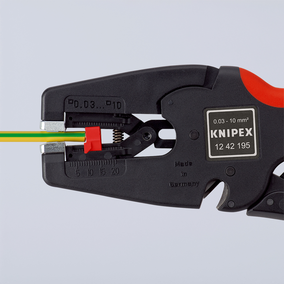 Pince à dénuder MultiStrip 10 automatique 0,03 à 10mm² Boitier ABS Poids faible KNIPEX - 1242195