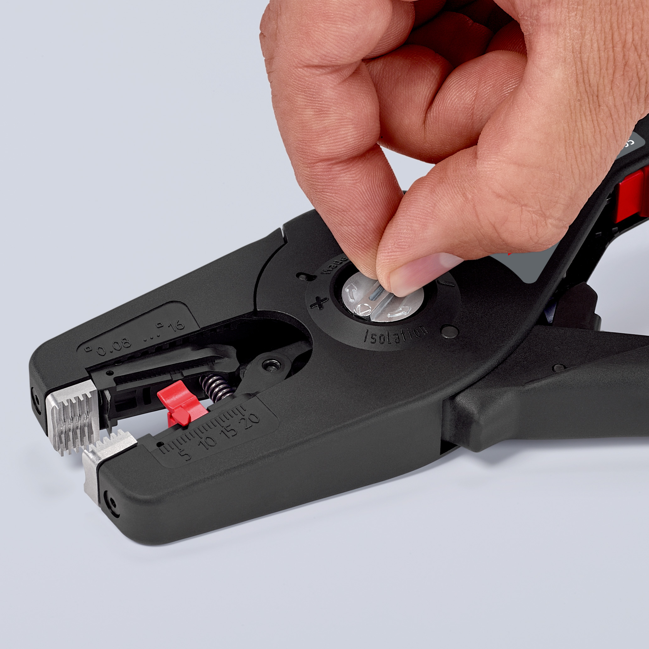 Pince à dénuder automatique PréciStrip16 de 0,08 à 16mm² - Fonction coupe-câble KNIPEX - 1252195