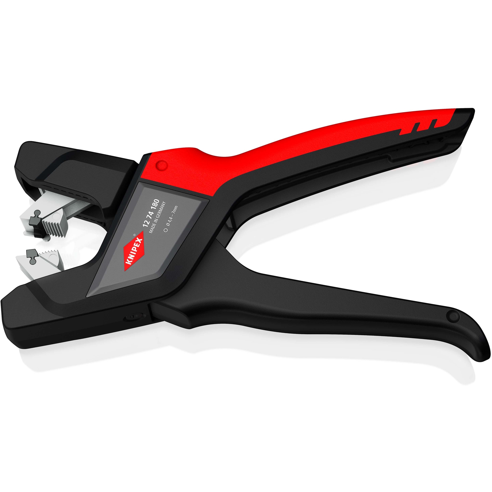 Pince à dégainer automatique câbles de données Ø4 4 à 7 5mm - 180mm - Bi-matière KNIPEX - 1274180