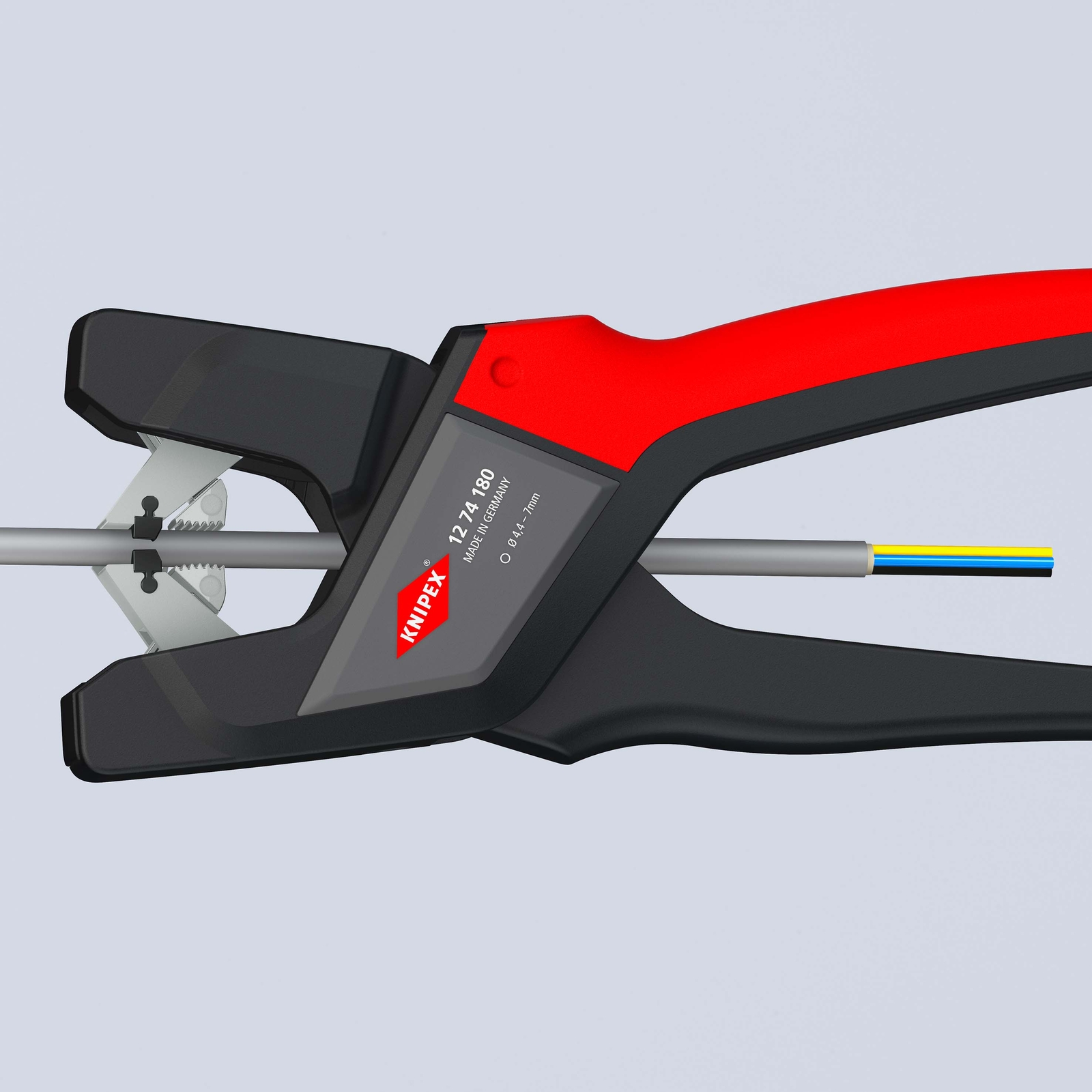 Pince à dégainer automatique câbles de données Ø4 4 à 7 5mm - 180mm - Bi-matière KNIPEX - 1274180