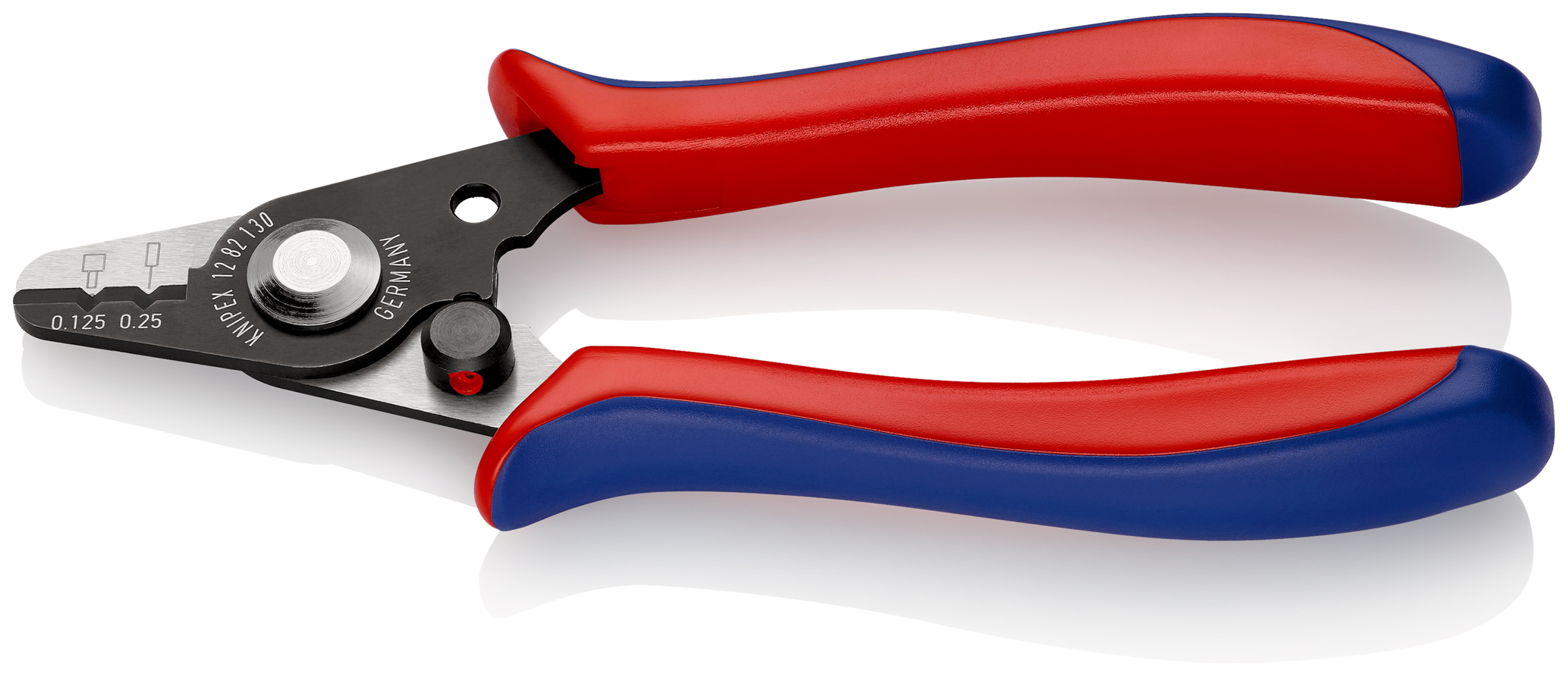 Outil à dénuder pour câbles fibres optiques - 130mm - Bi-mat - 0,125-0,25mm -SC KNIPEX - 1282130SB