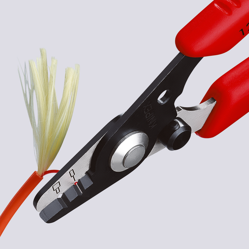 Outil à dénuder pour câbles fibres optiques - 130mm - Bi-mat - 0,125-0,25mm -SC KNIPEX - 1282130SB