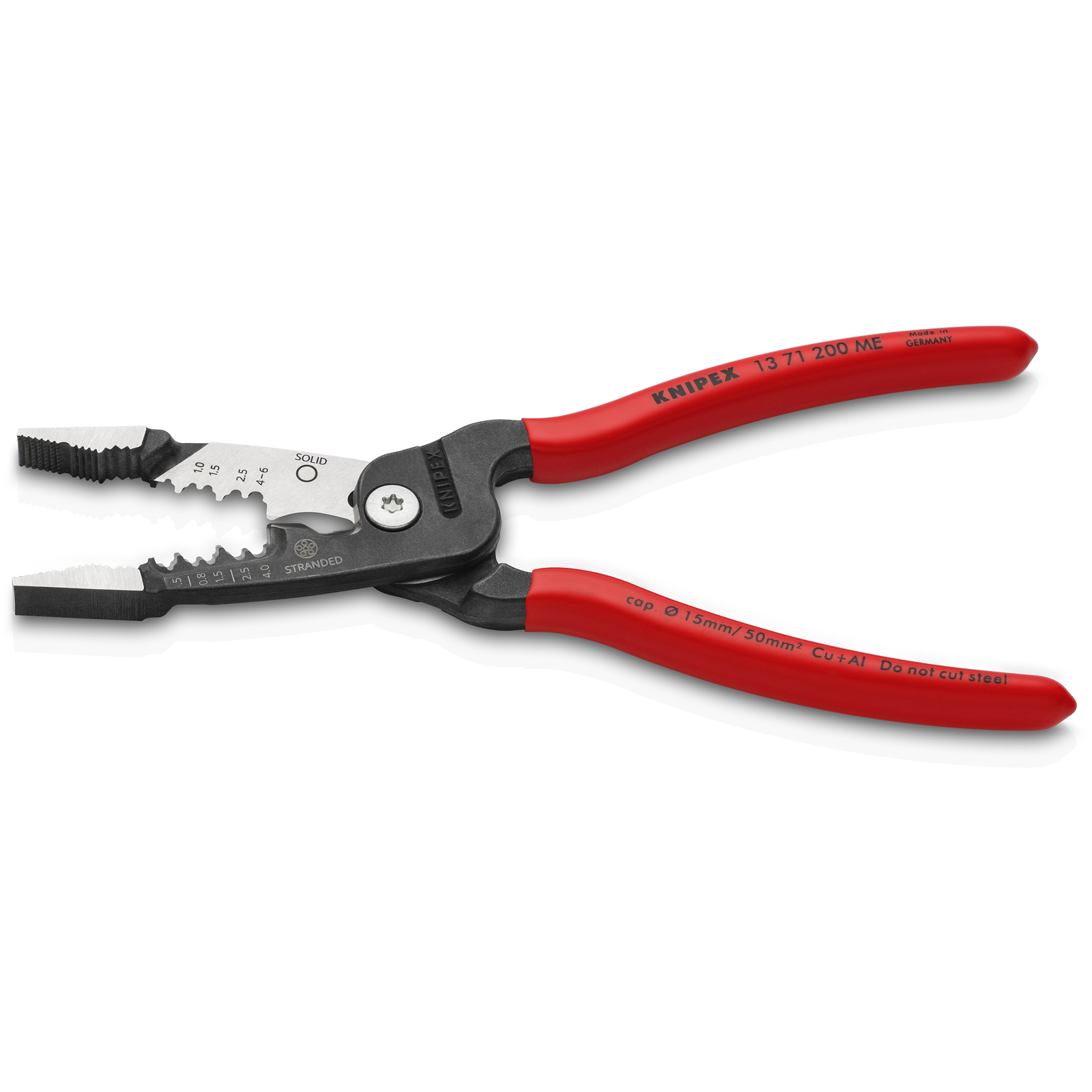 Pince multifonctions 5 en 1 - 200mm - Saisit coupe et dénude - Gainage PVC KNIPEX - 1371200ME
