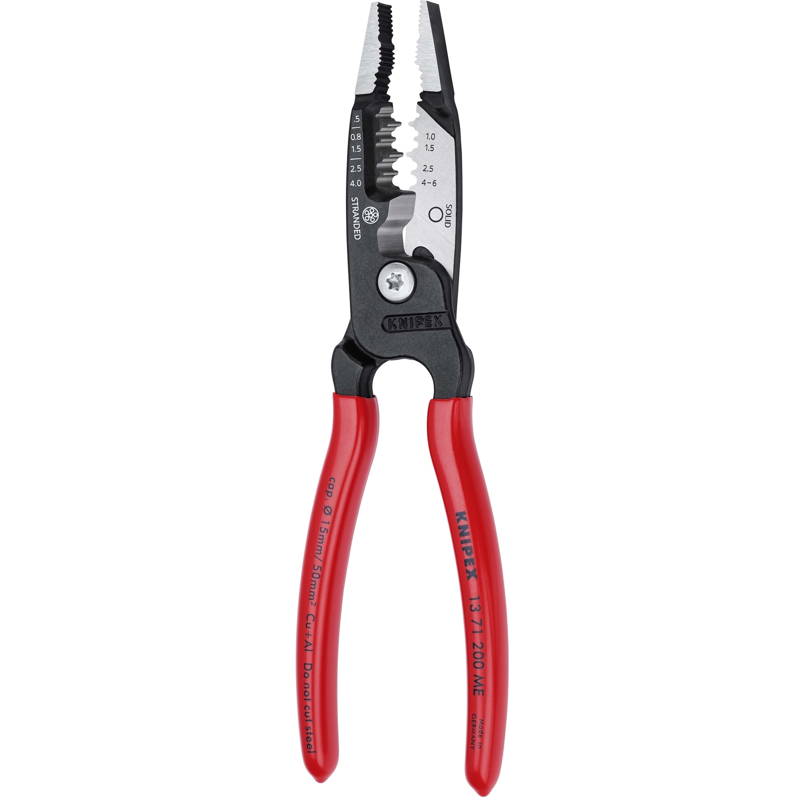 Pince multifonctions 5 en 1 - 200mm - Saisit coupe et dénude - Gainage PVC KNIPEX - 1371200ME