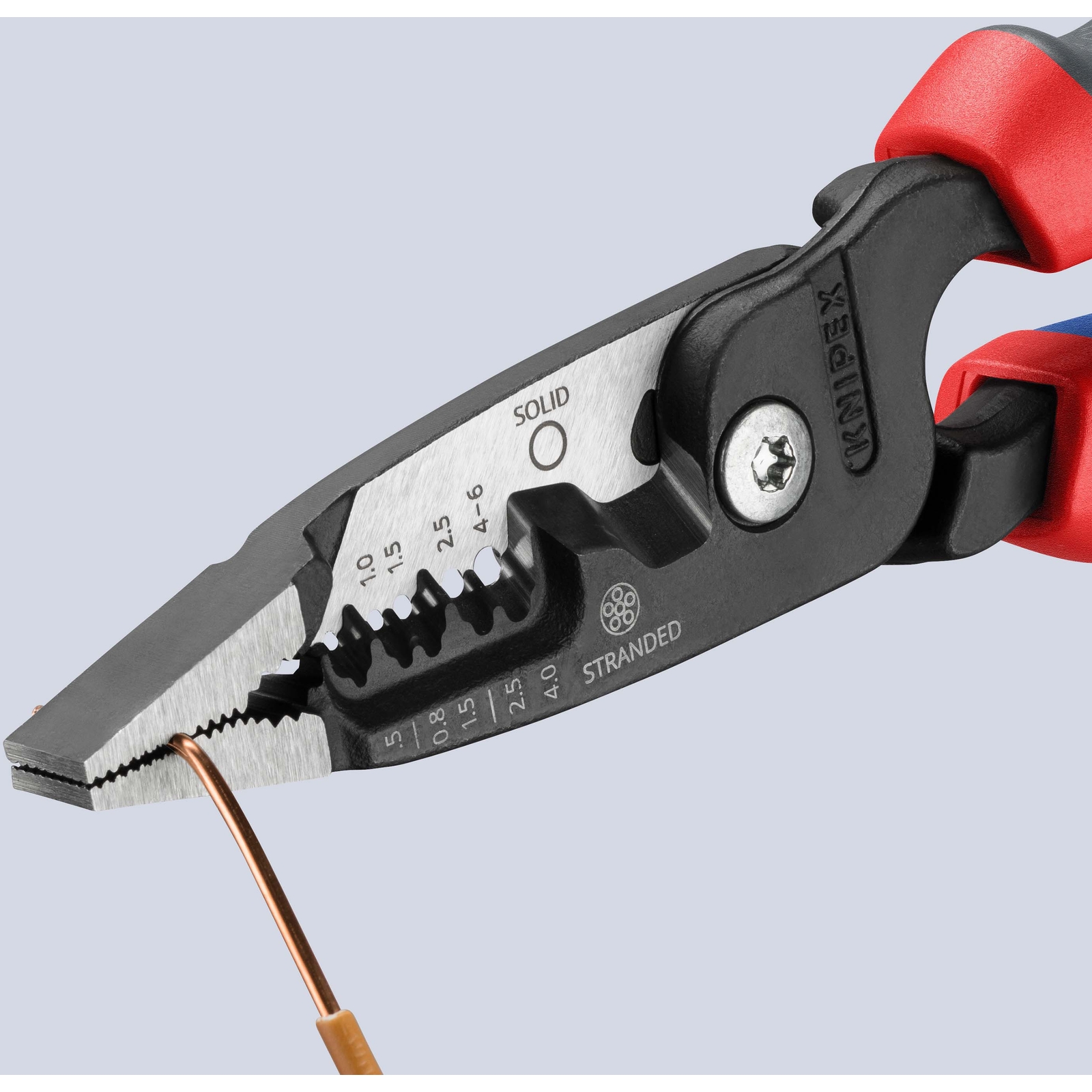 Pince multifonctions 5 en 1 - 200mm - Saisit coupe et dénude - Bimatière KNIPEX - 1372200ME