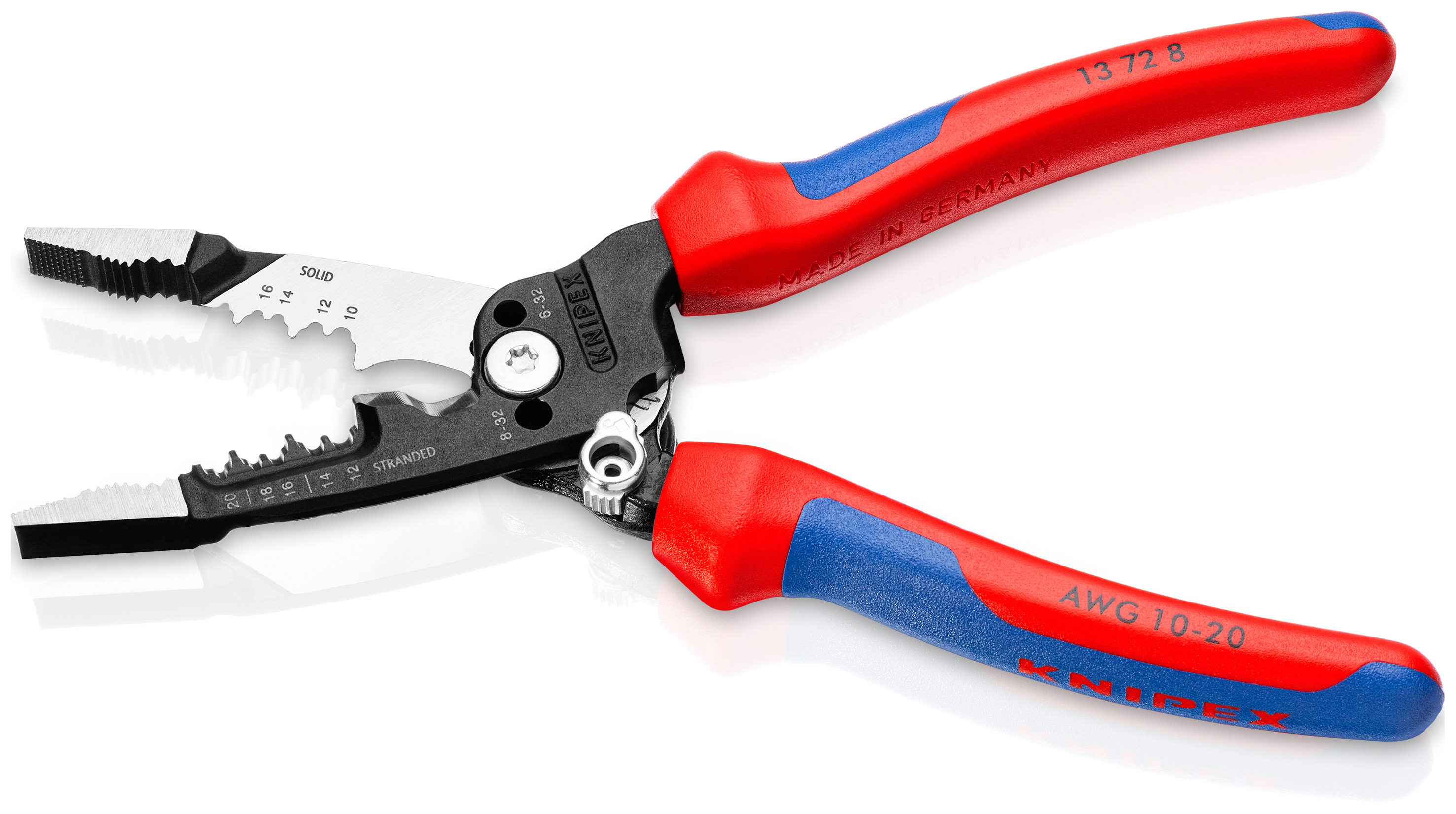 Pince multifonction pour câbles AWG - Gainage bi-matière KNIPEX - 13728