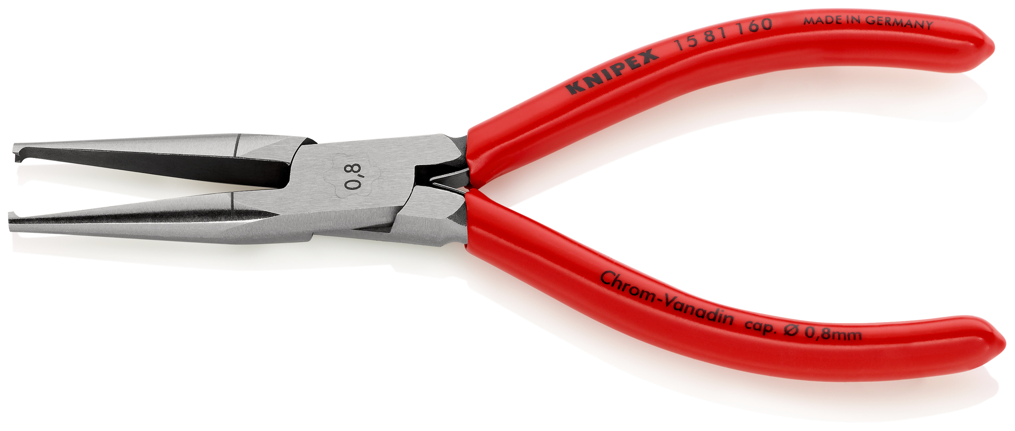 Pince à dénuder avec prisme de dénudage précis D0,8mm - 160mm - Gainage PVC KNIPEX - 1581160