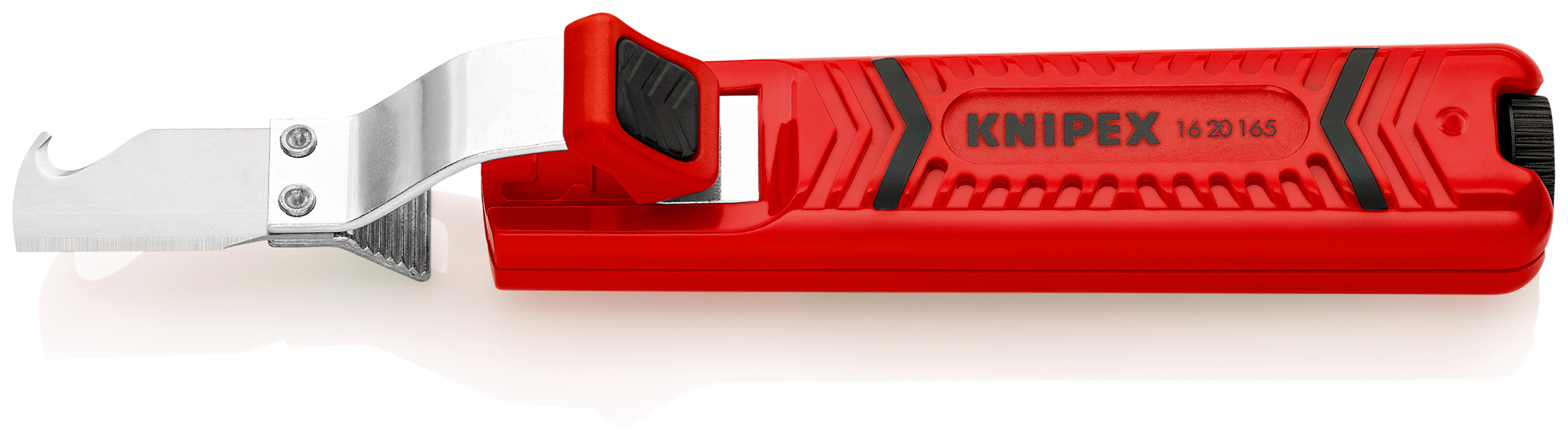 Couteau avec lame a crochet pour cable KNIPEX - 16 20 165 SB