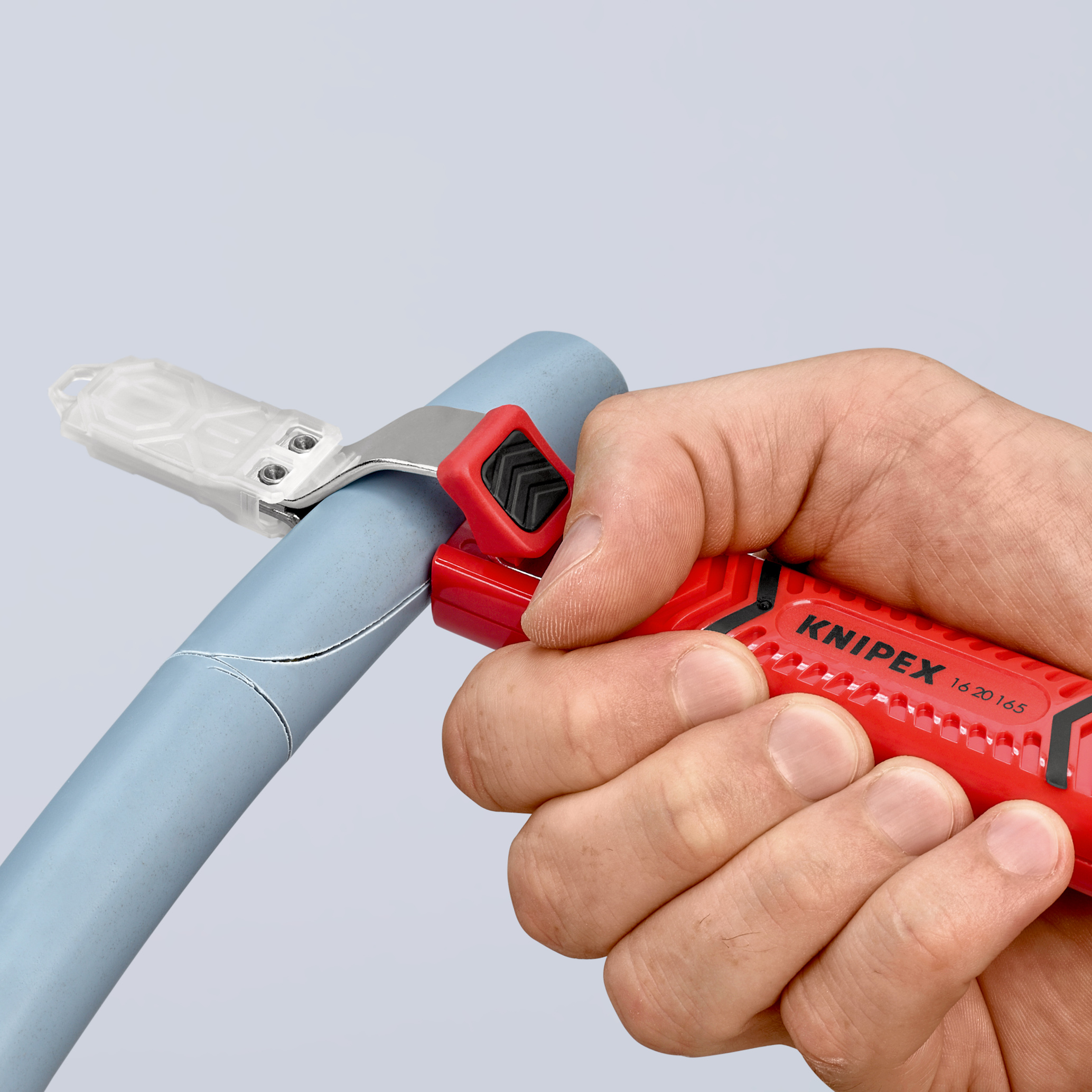 Couteau avec lame a crochet pour cable KNIPEX - 16 20 165 SB