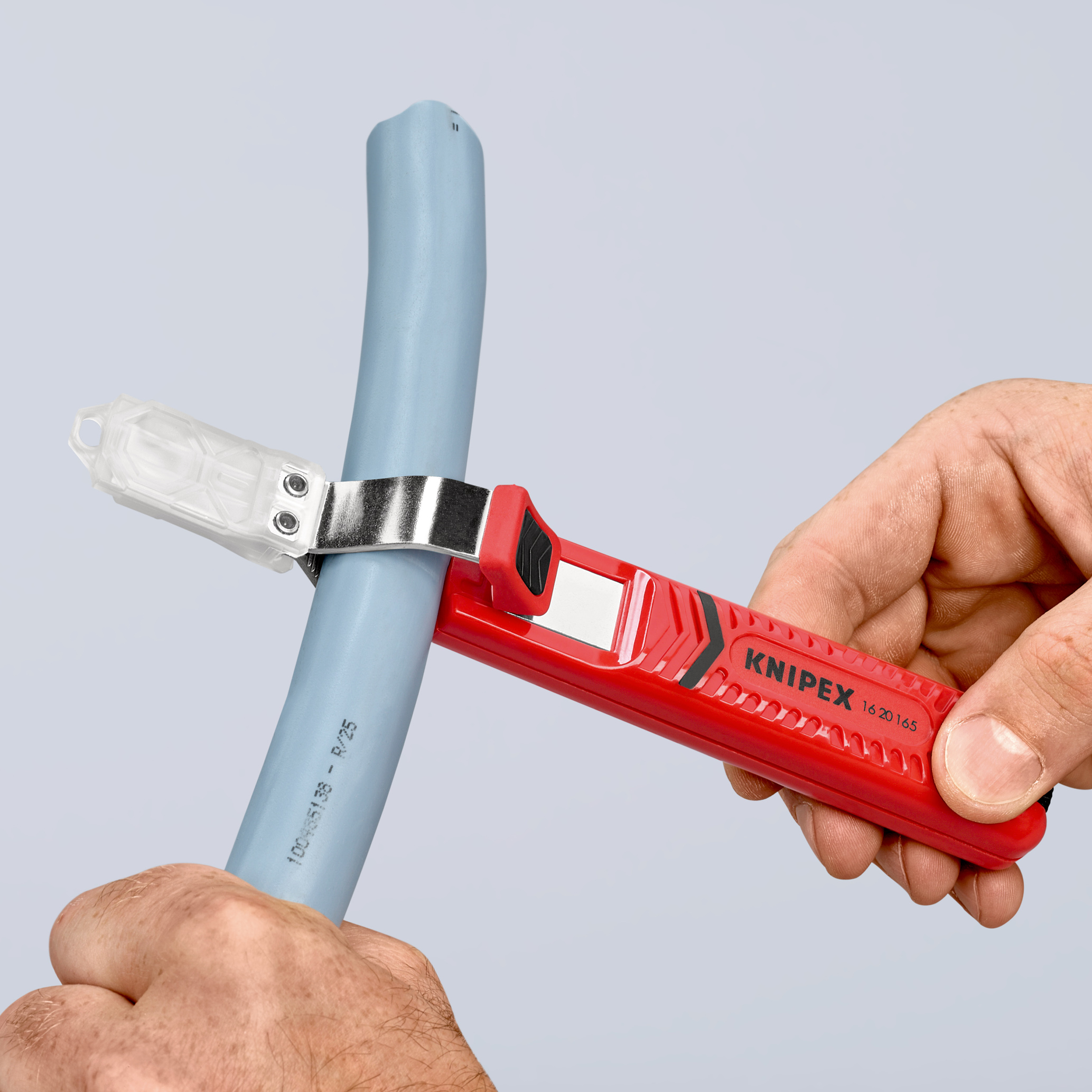 Couteau avec lame a crochet pour cable KNIPEX - 16 20 165 SB